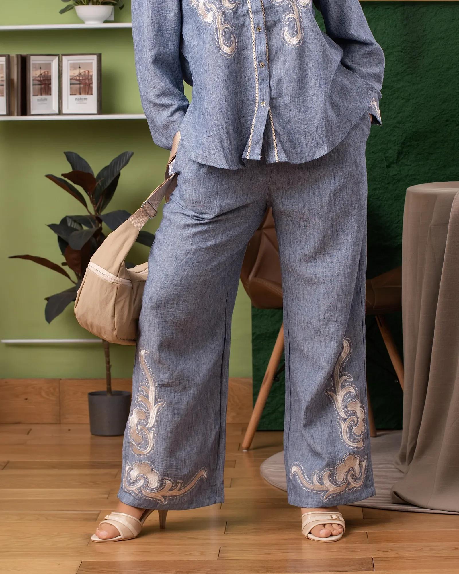 azura-embroidered-chambray-wideleg-pants