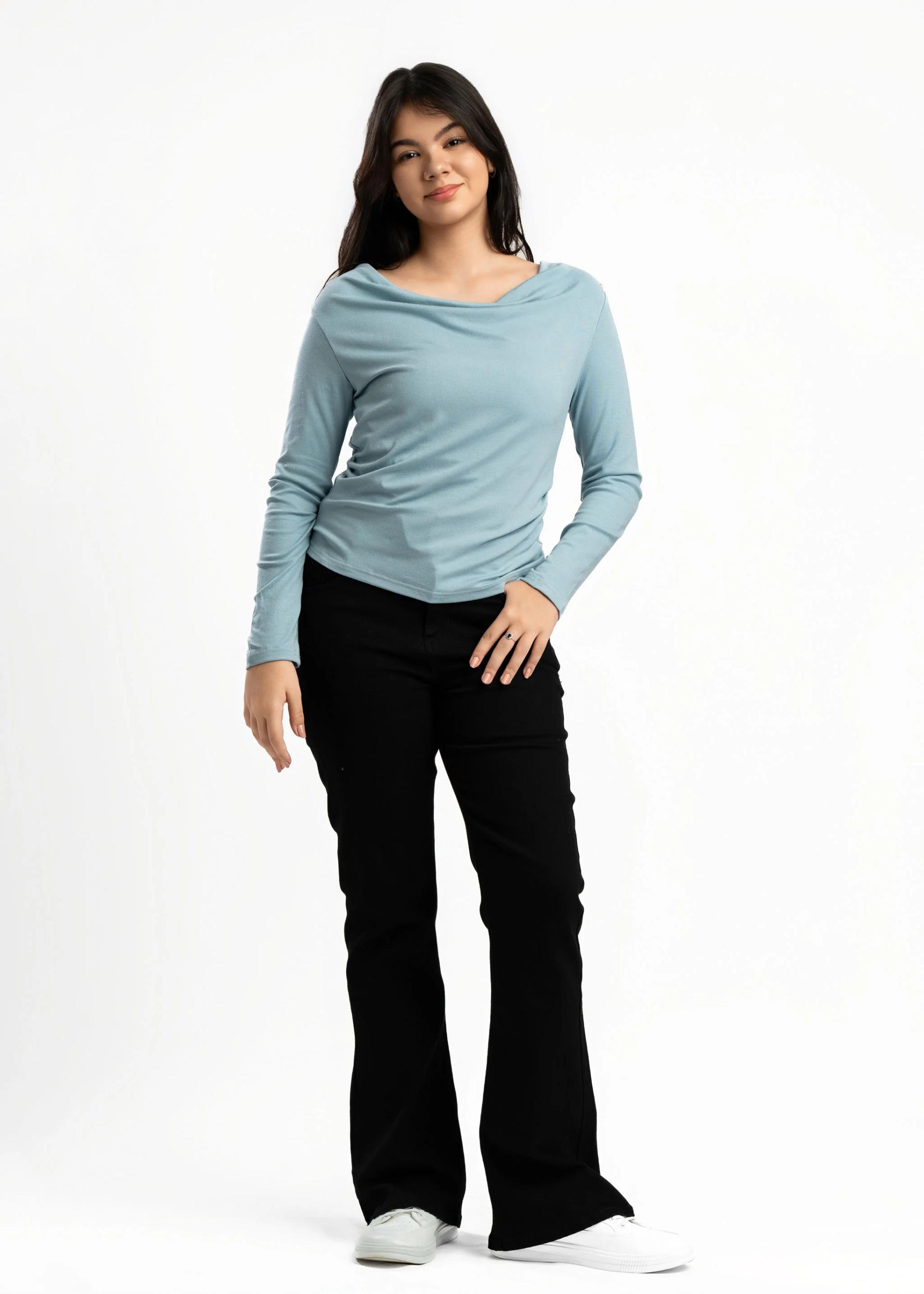 womens-light-blue-draped-neck-longsleeve-tee