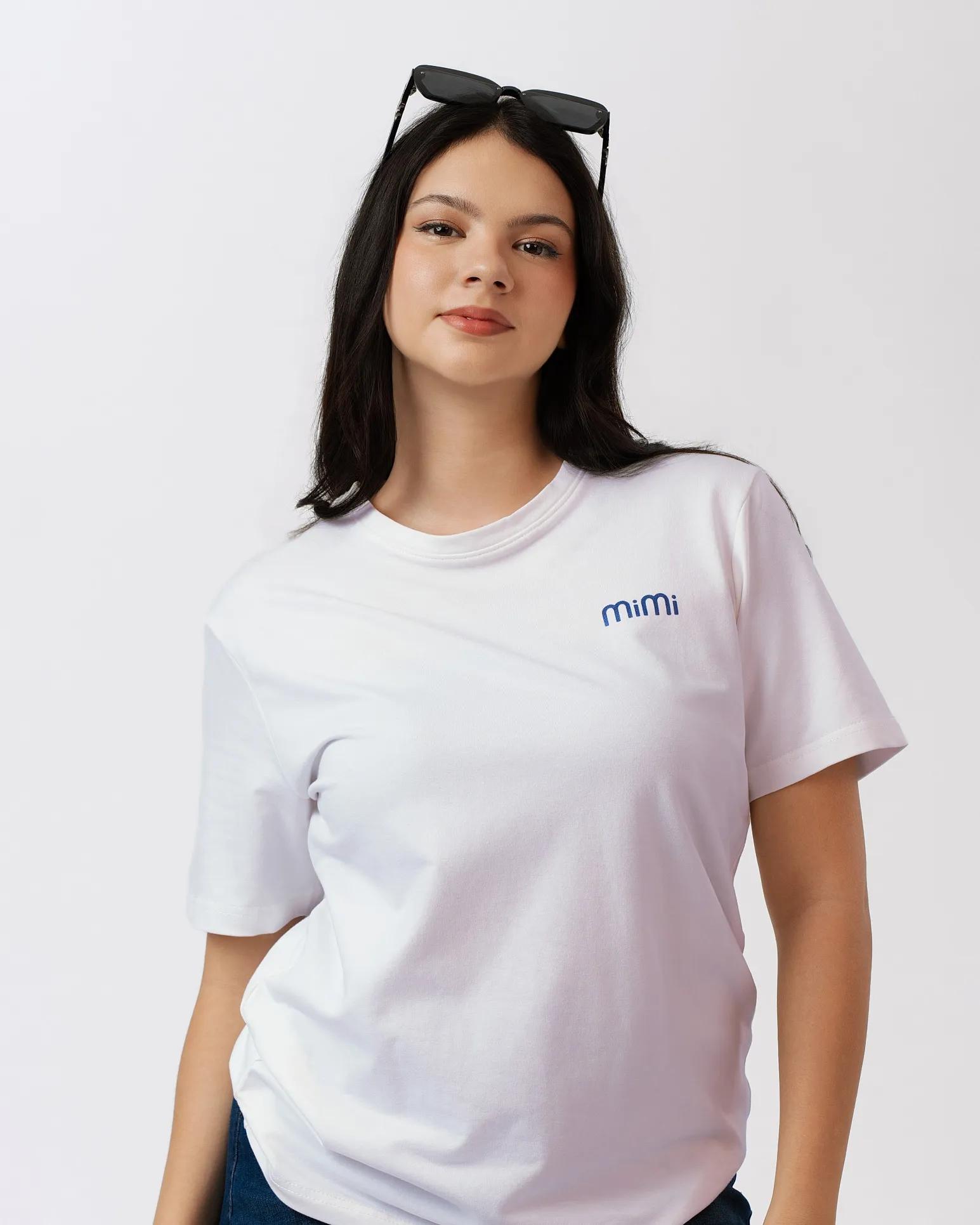 minimalist-mimi-blue-script-white-tee