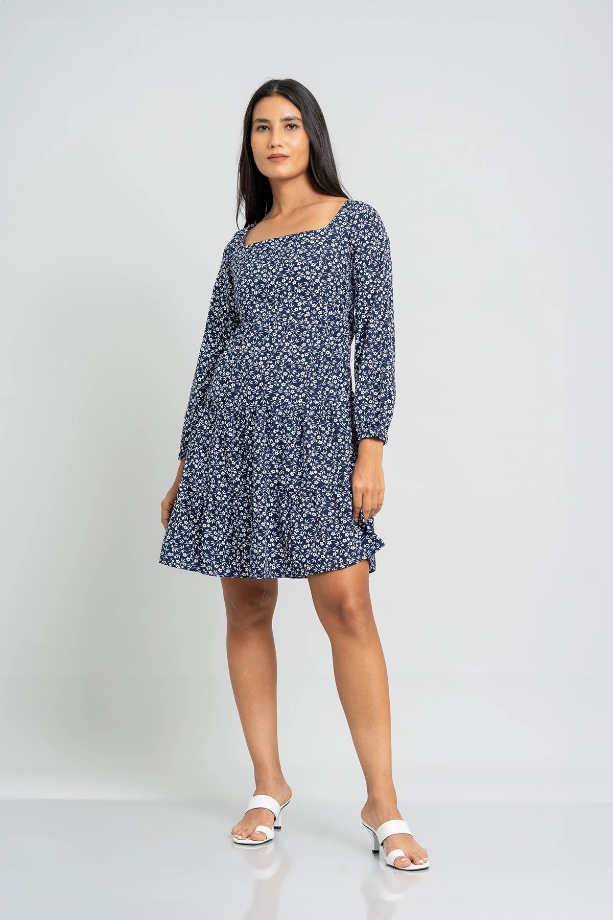 printed-smocked-flare-dress