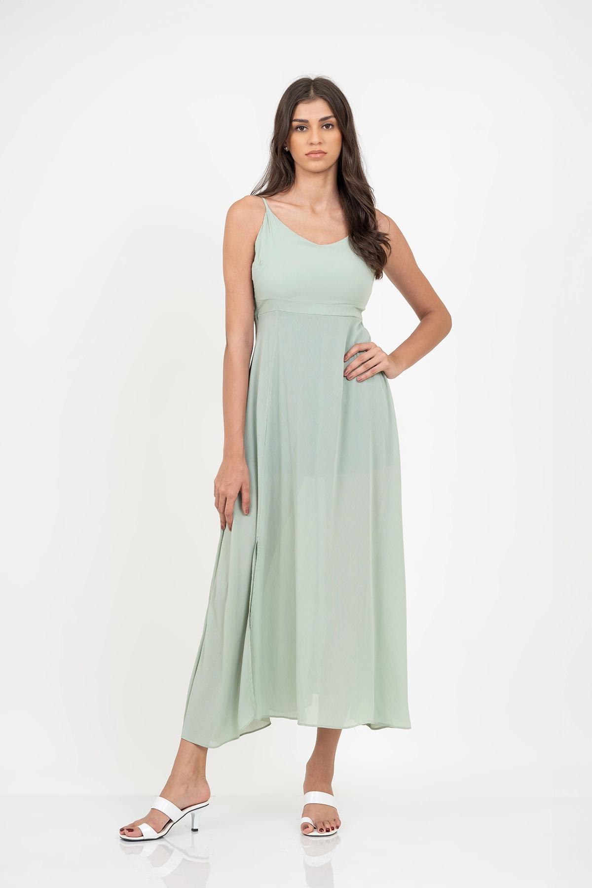 shoulder-strap-front-slit-maxi-dress