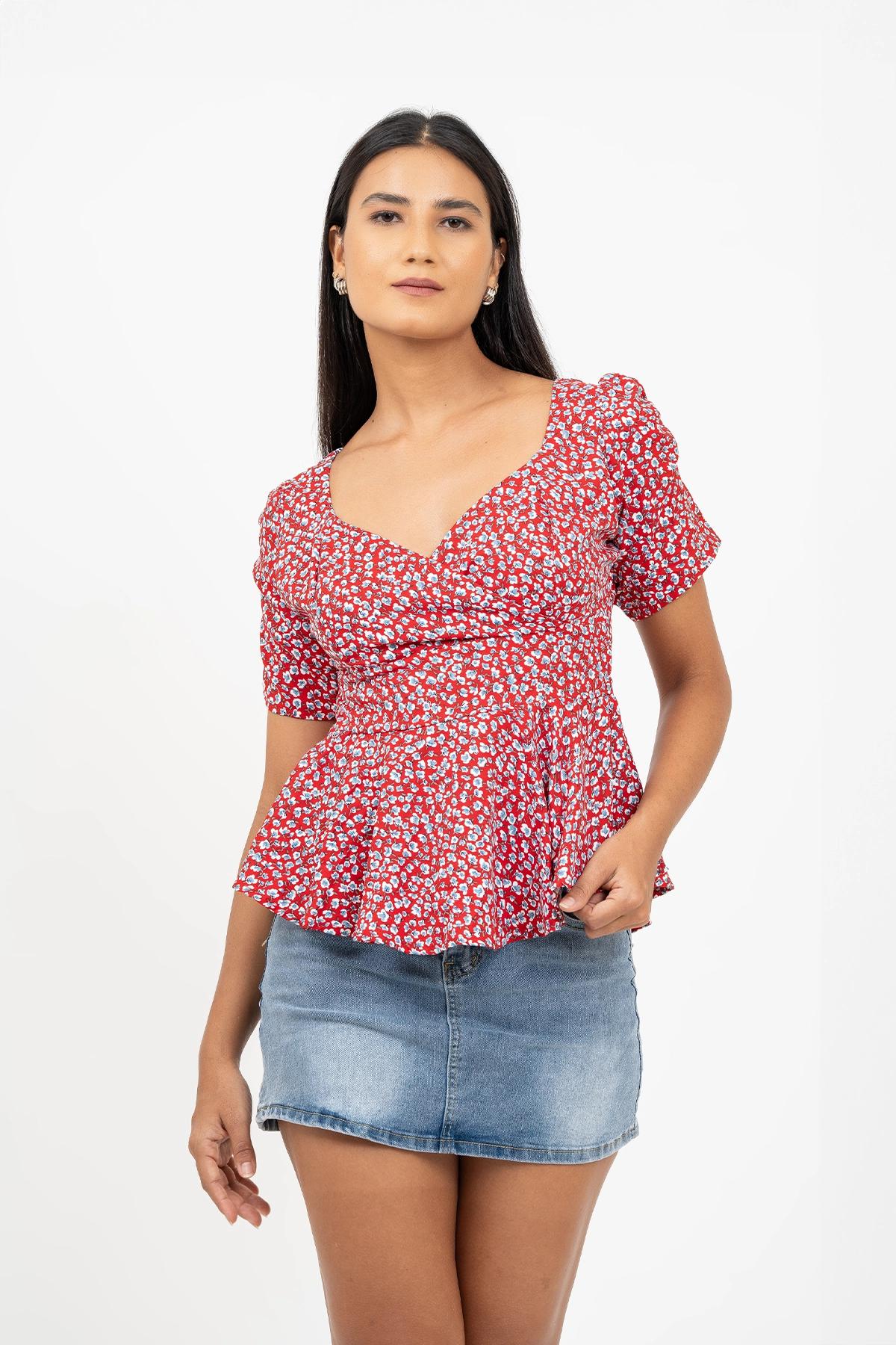 womens-casual-floral-print-short-sleeve-ruffle-top