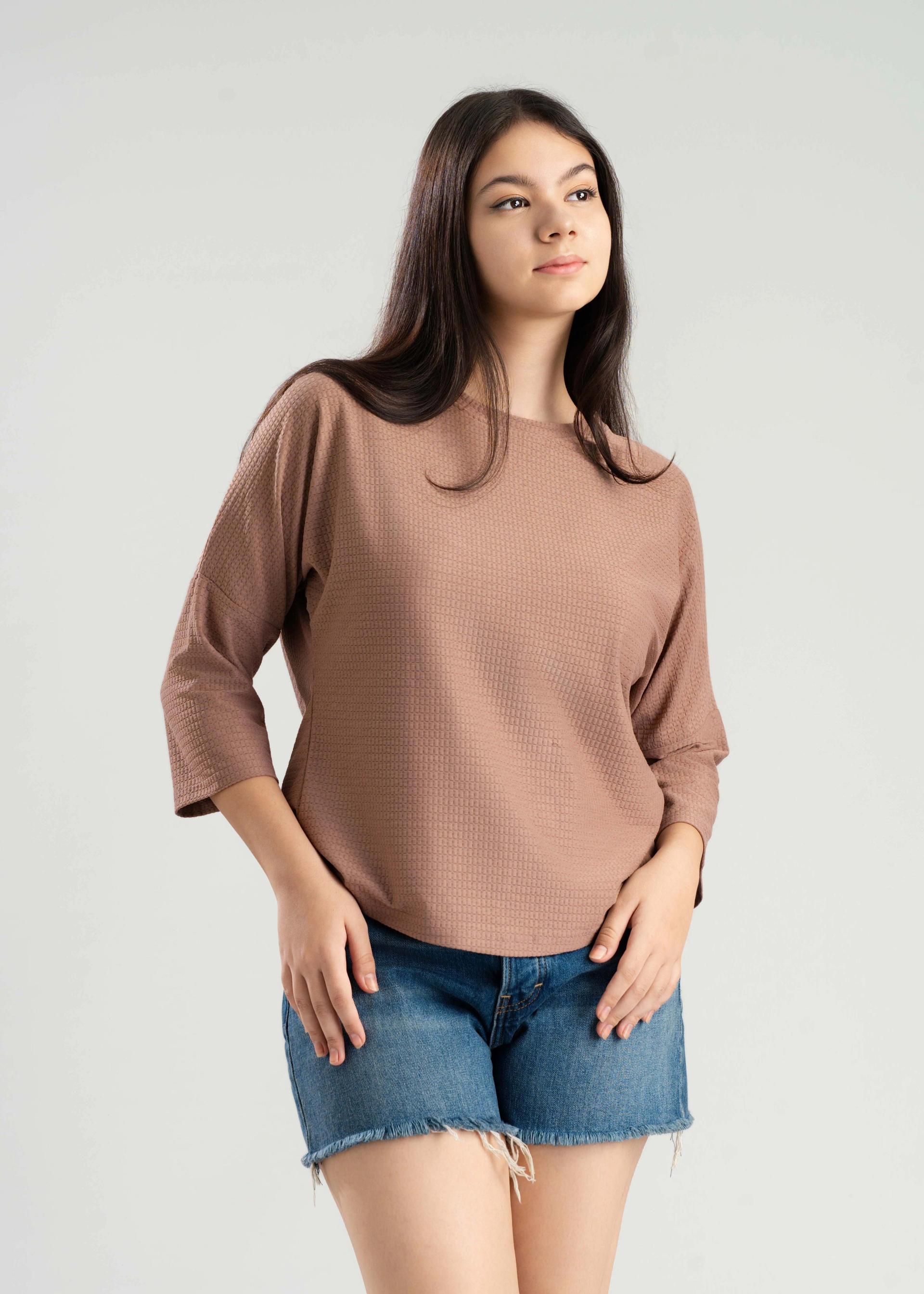 womens-mocha-textured-knit-top