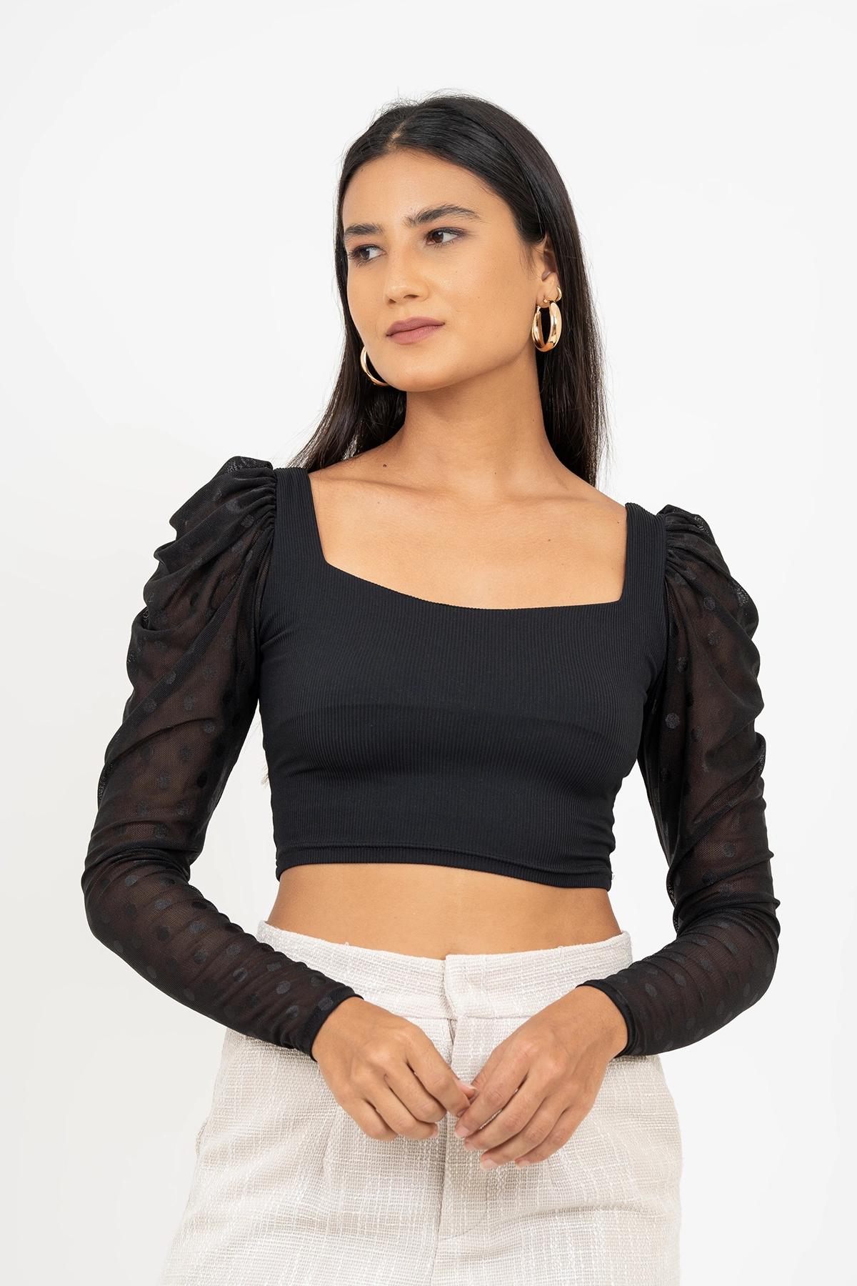 casual-regular-sleeves-self-design-women-black-top