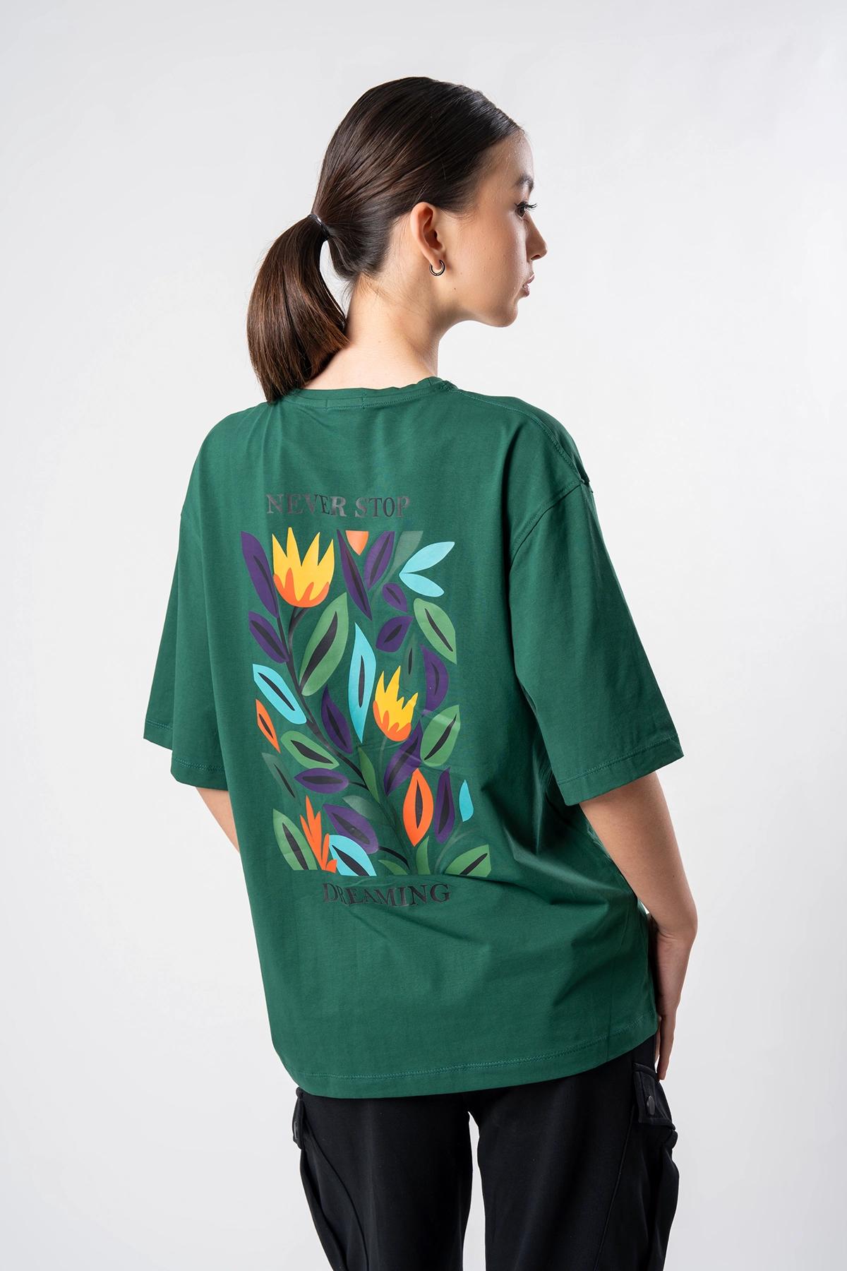 oversized-forest-green-women-tshirt