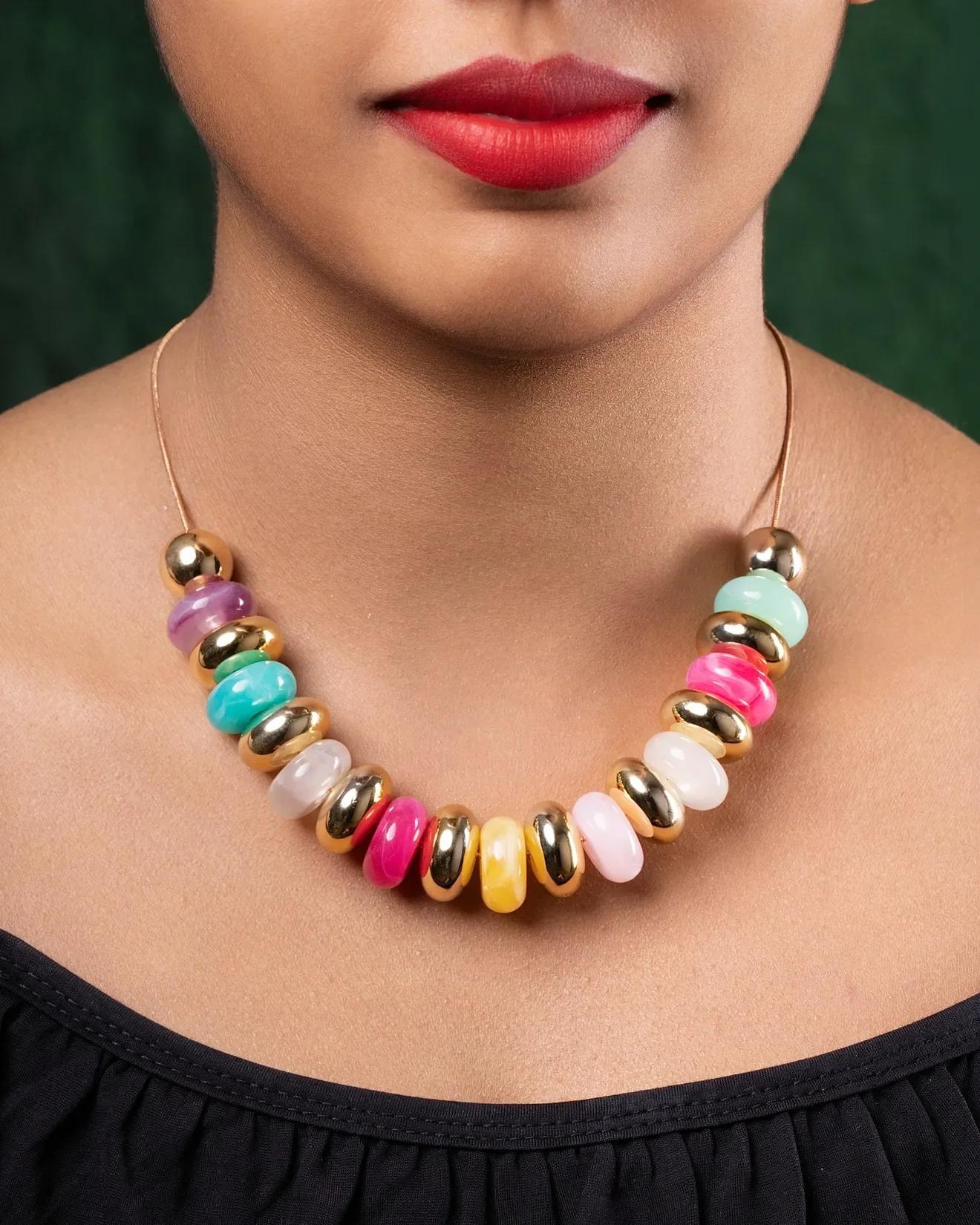 multicolor-candy-bead-gilded-statement-necklace