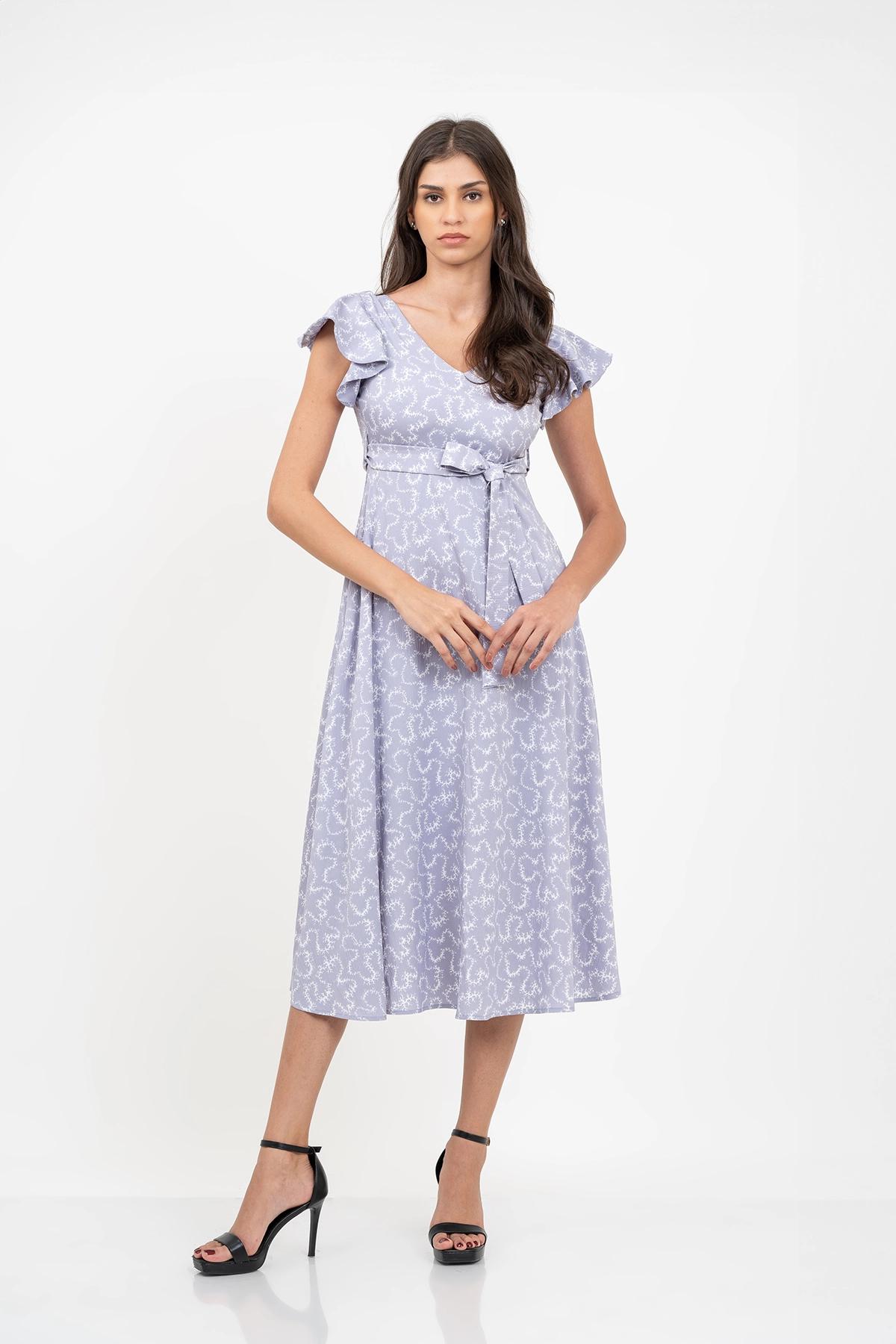 all-over-print-trim-belted-dress