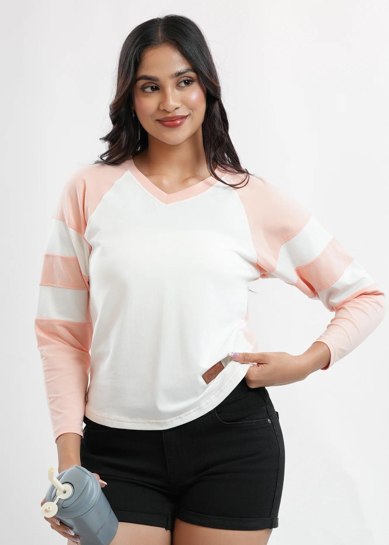 the-varsity-peach-raglan-top