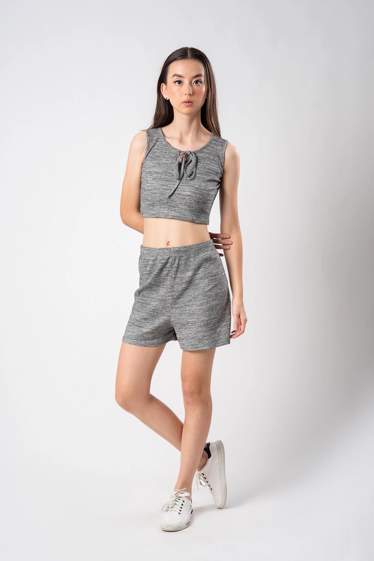 women-top-shorts-set-grey-mix