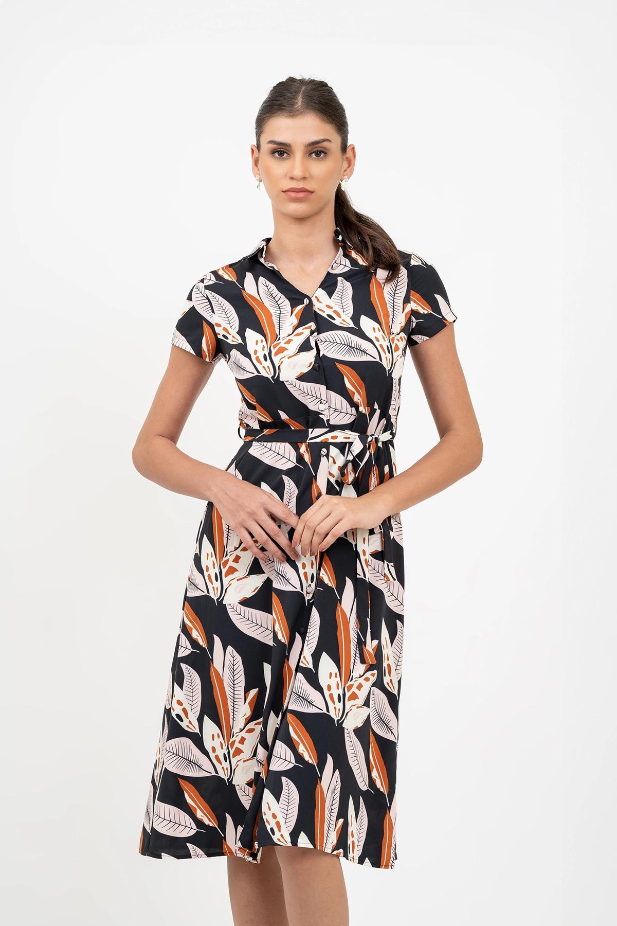 floral-printed-tie-midi-shirt-dress