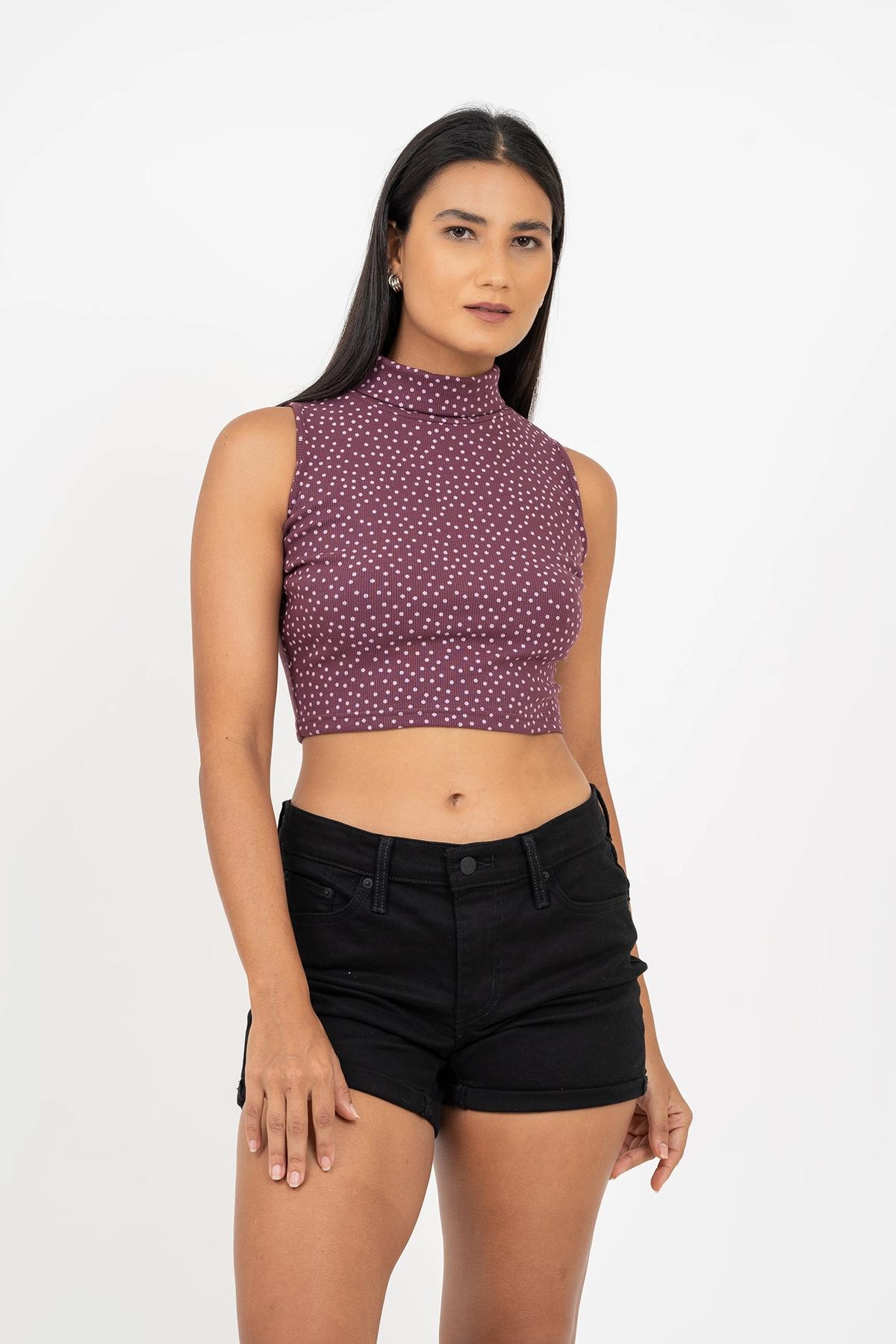 print-styled-maroon-crop-top