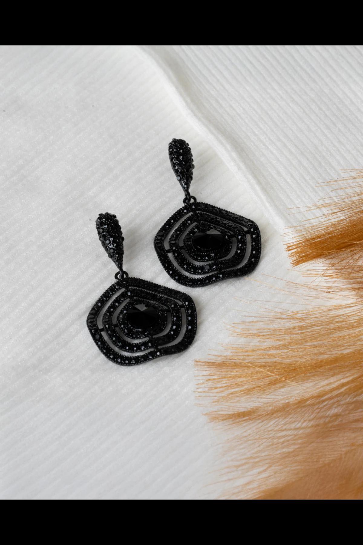 black-stone-party-wear-drop-earrings