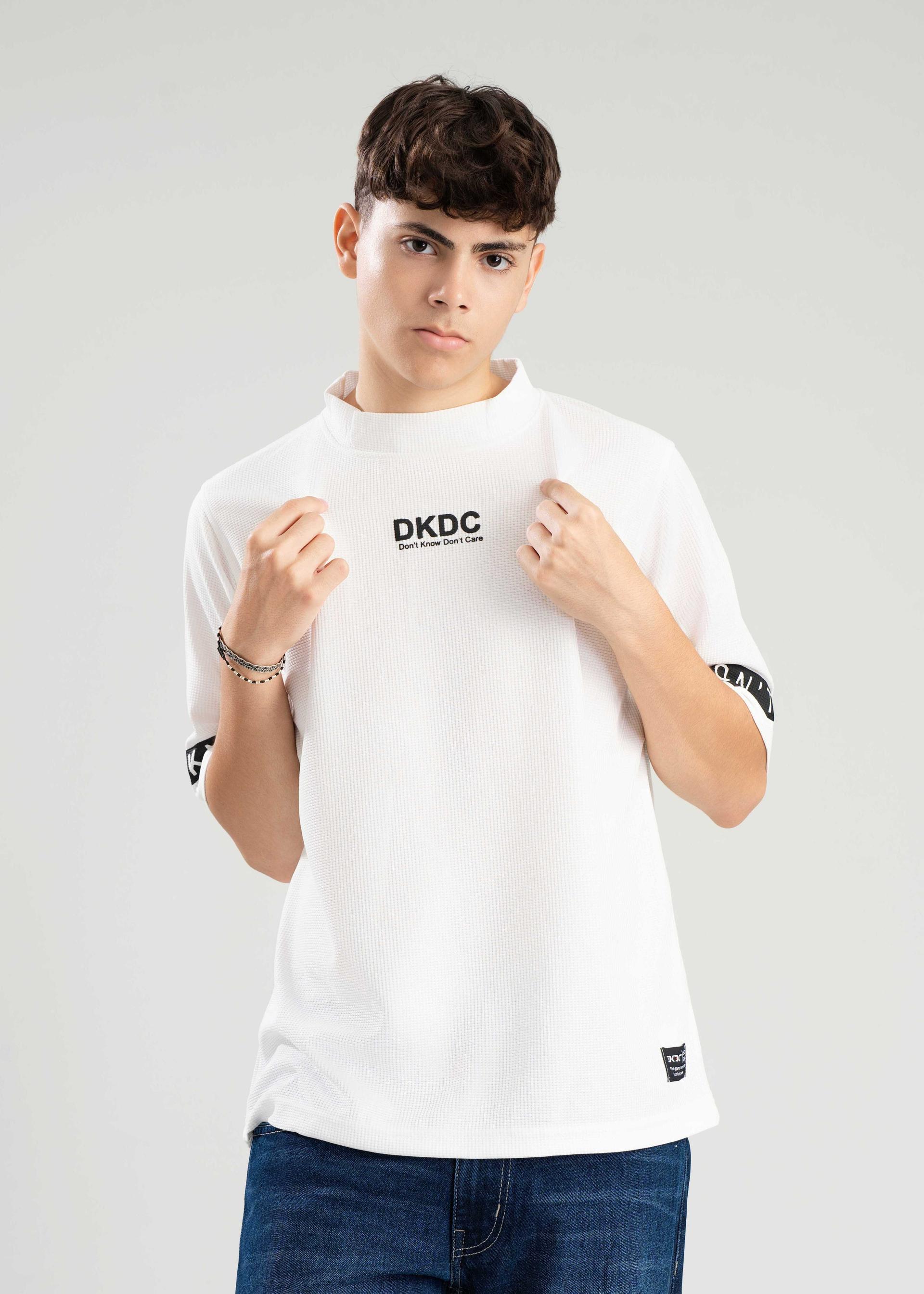 white-dkdc-tshirt-with-contrast-sleeve-tape
