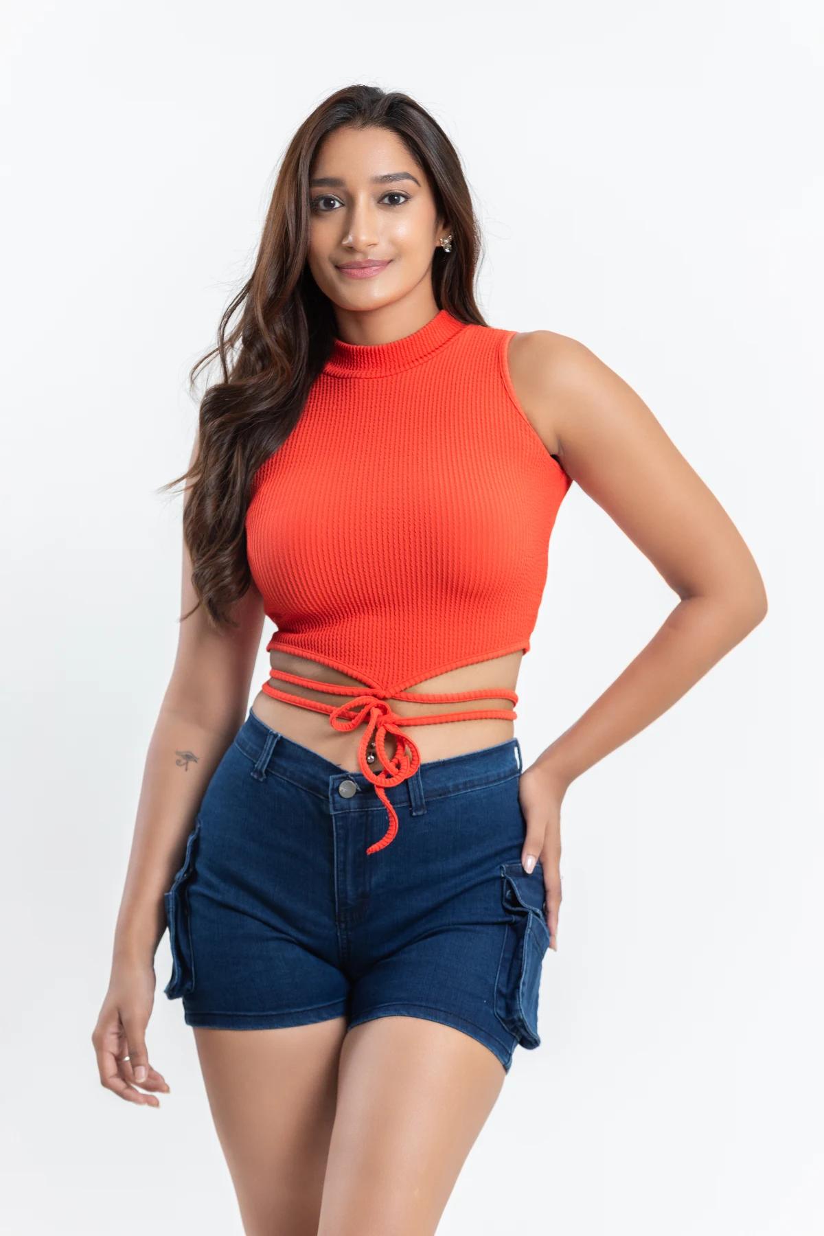womens-casual-solid-orange-down-tie-croptop