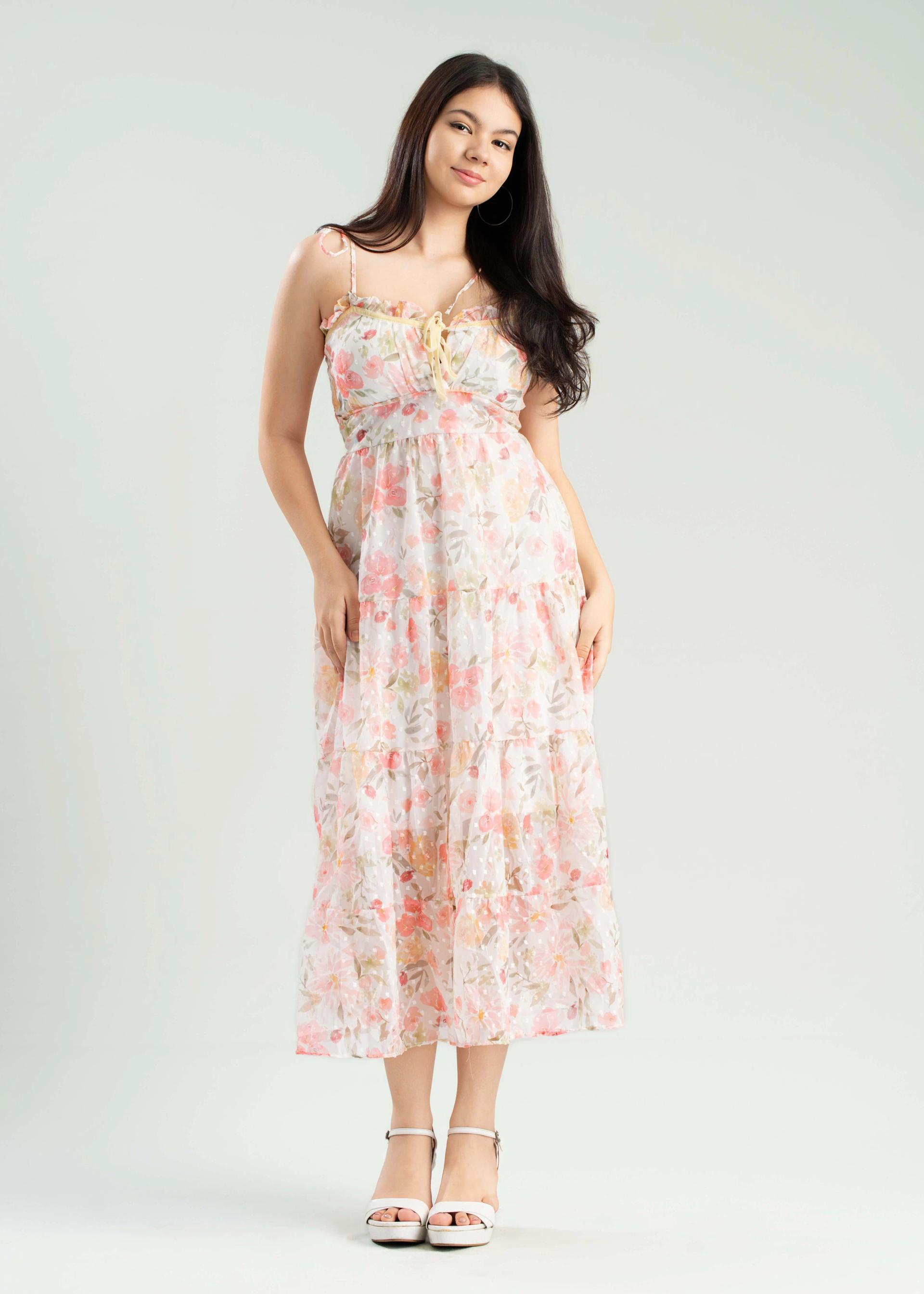 ruffled-spaghetti-strap-smocked-floral-sundress