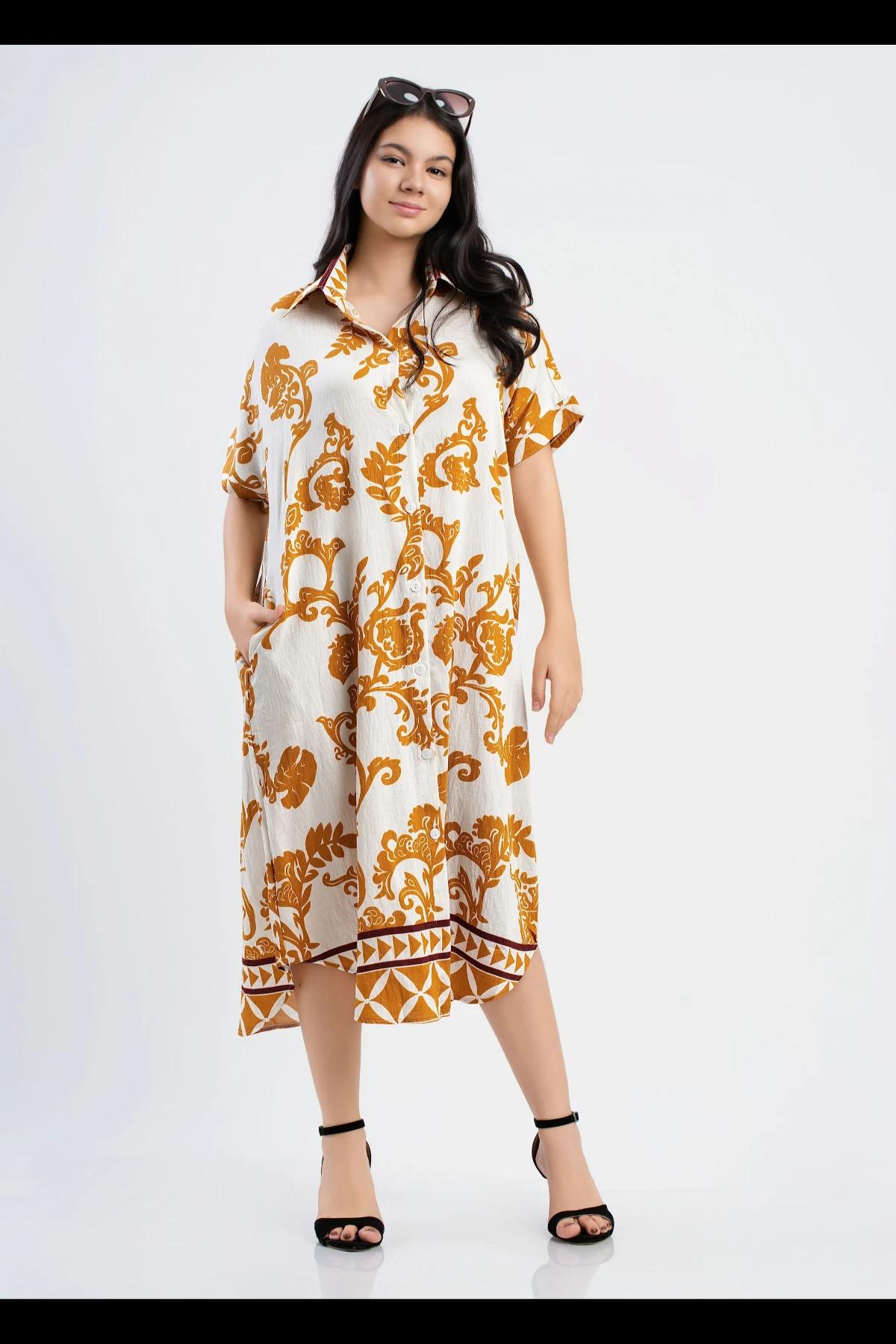 vintagestyle-baroque-print-midi-shirt-dress