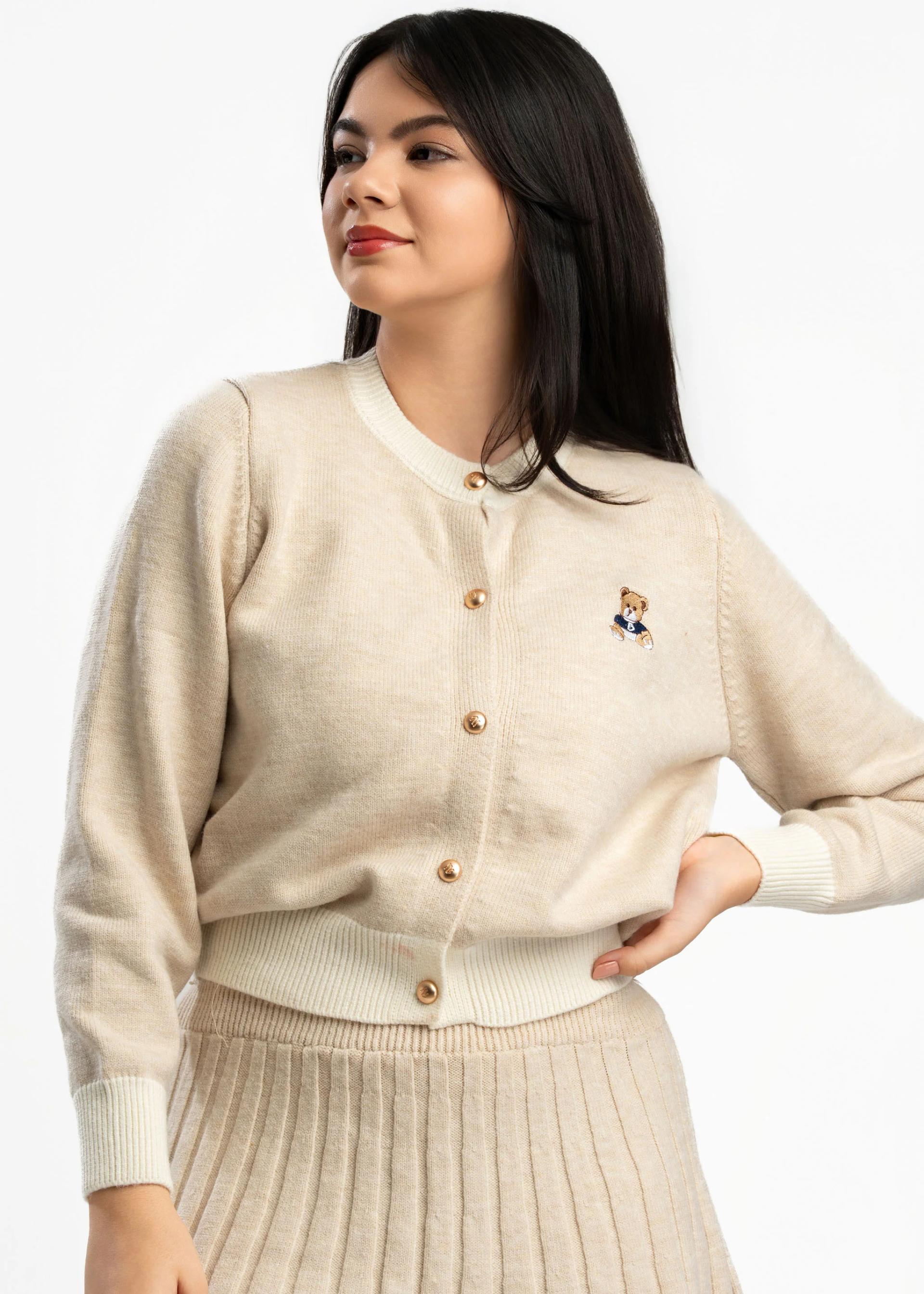beige-vneck-knit-cardigan