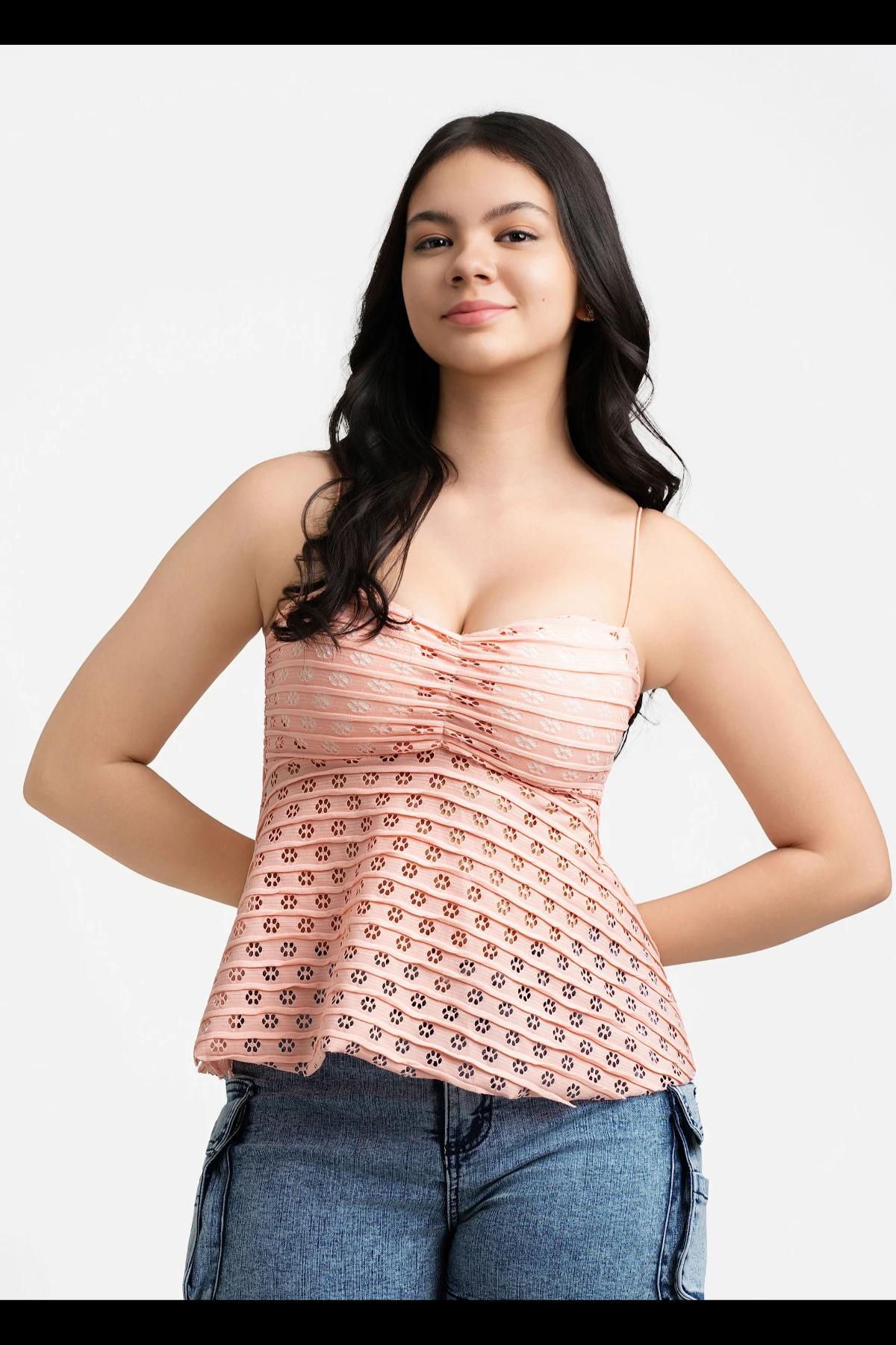 sweetheart-neck-spaghetti-strap-peplum-crop-top