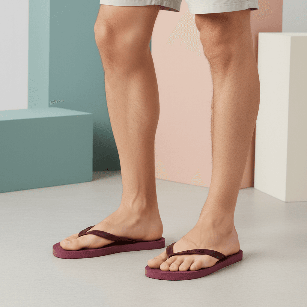 mens-plain-maroon-flip-flops