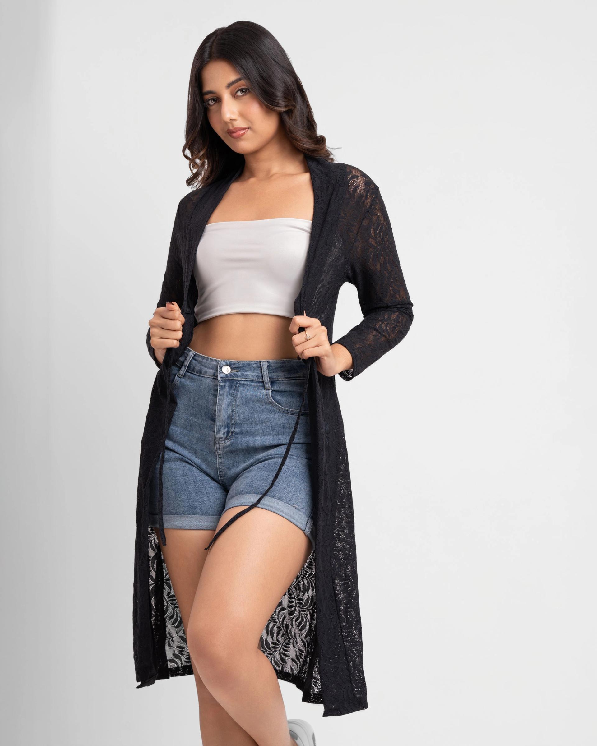 womens-black-lace-long-cardigan-over-coat