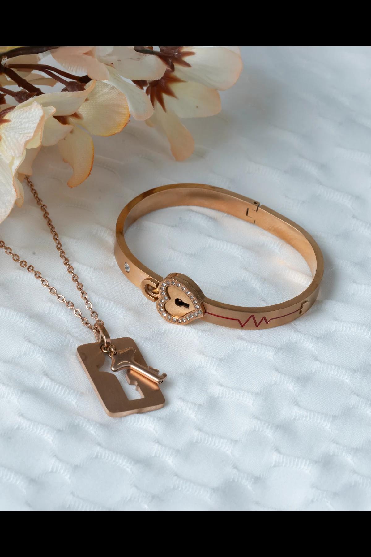couples-heart-lock-bangle-and-key-necklace-set