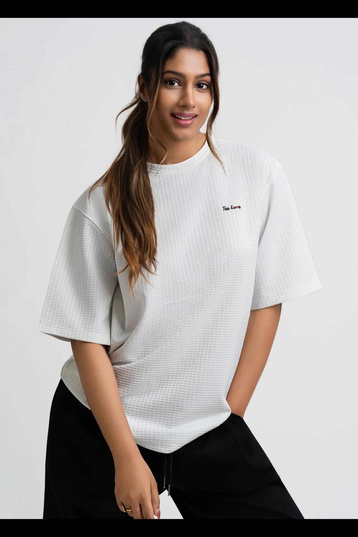 womens-white-textured-oversized-tee
