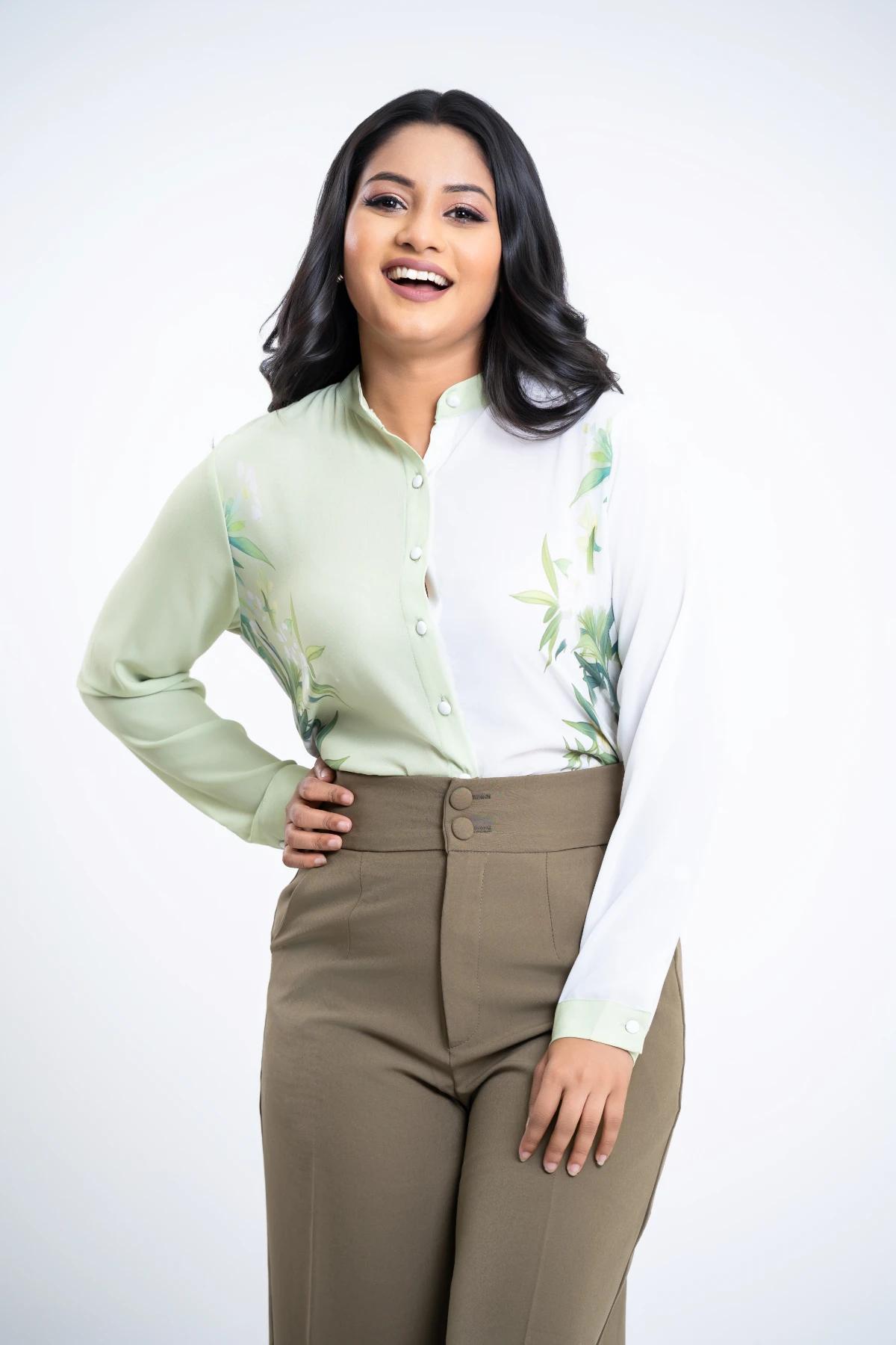 white-green-floral-printed-formal-top