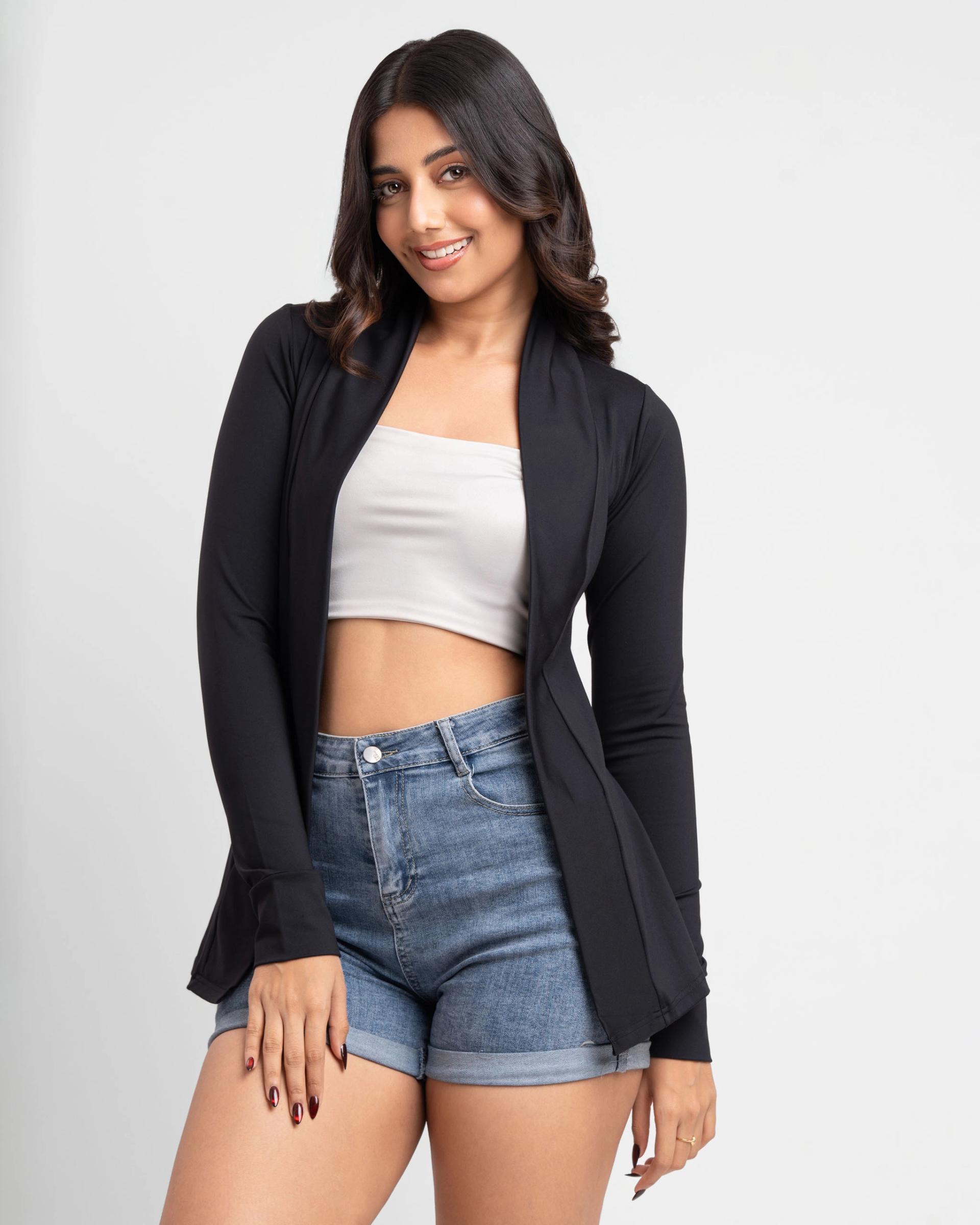 womens-black-longsleeved-midi-cardigan-over-coat