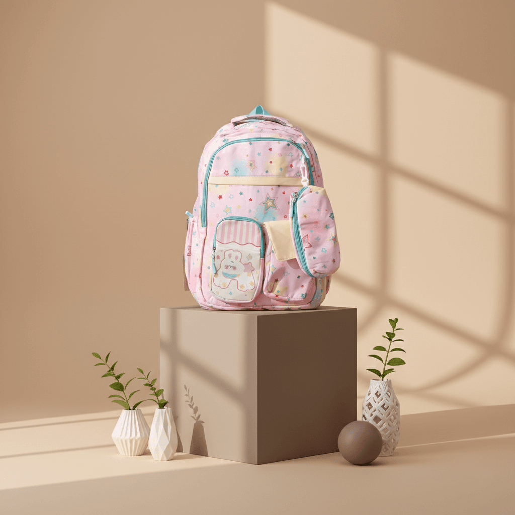 cute-pink-school-backpack-for-girls-rabbit-star-design-daypack