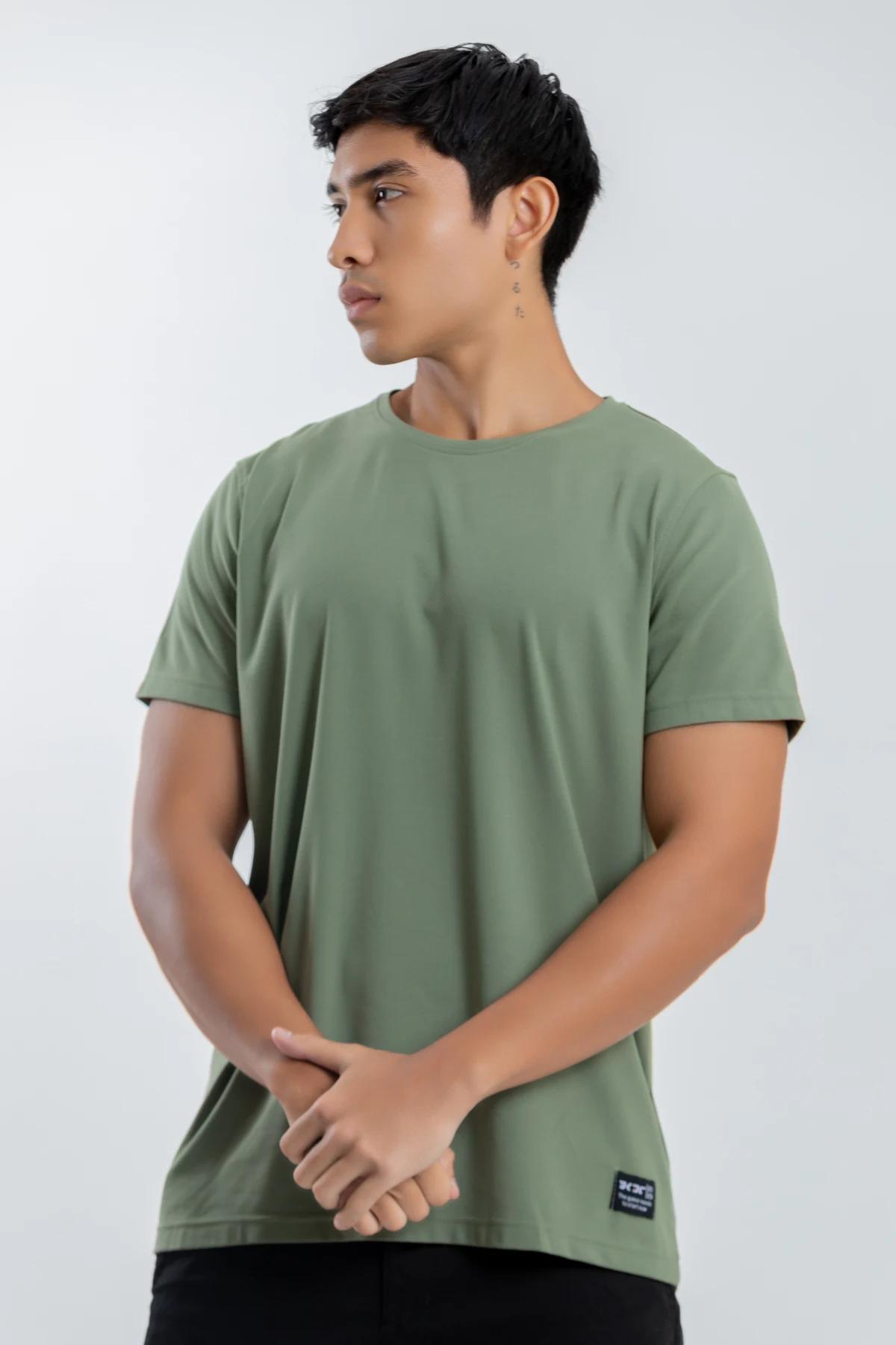 dkdc-solid-men-round-neck-green-tshirt