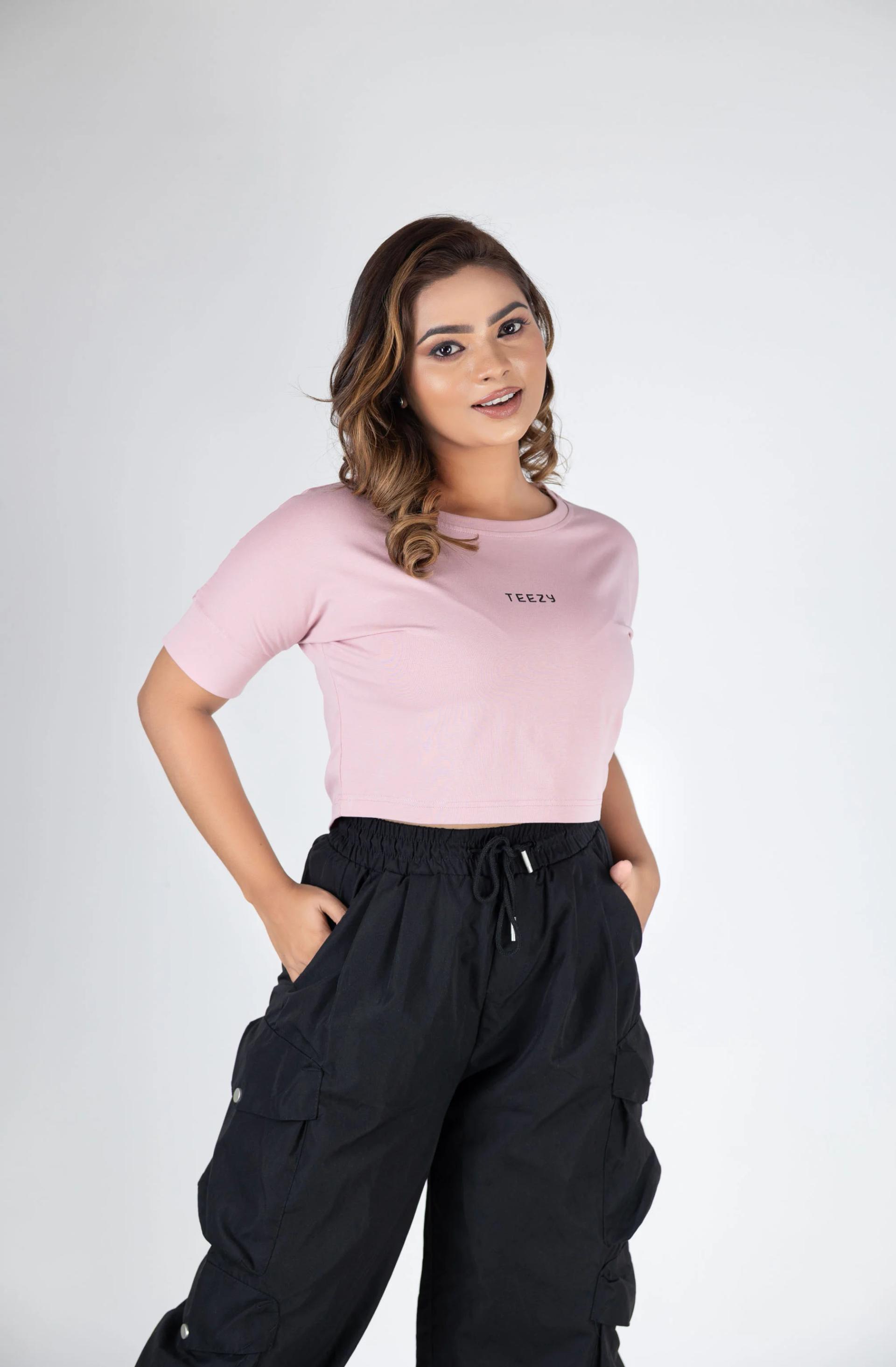 teezy-womens-pink-crop-tshirt