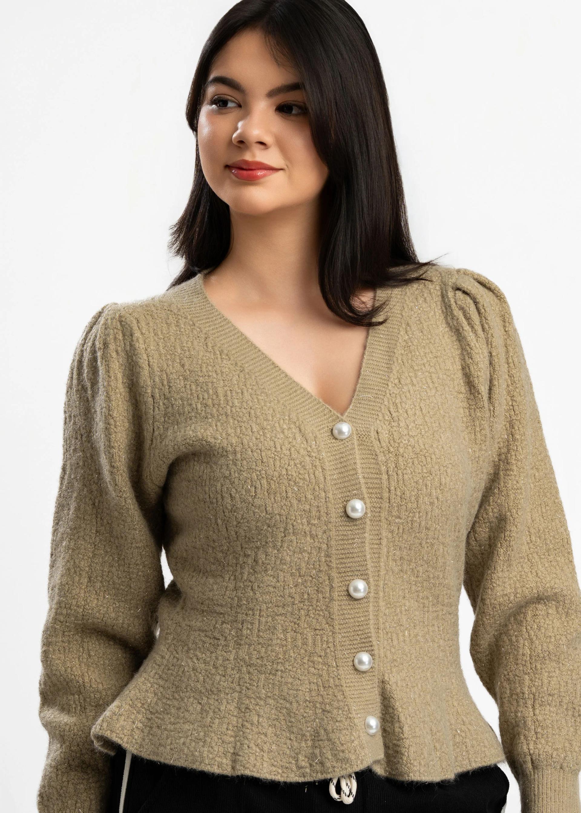 womens-vneck-peplum-knit-cardigan