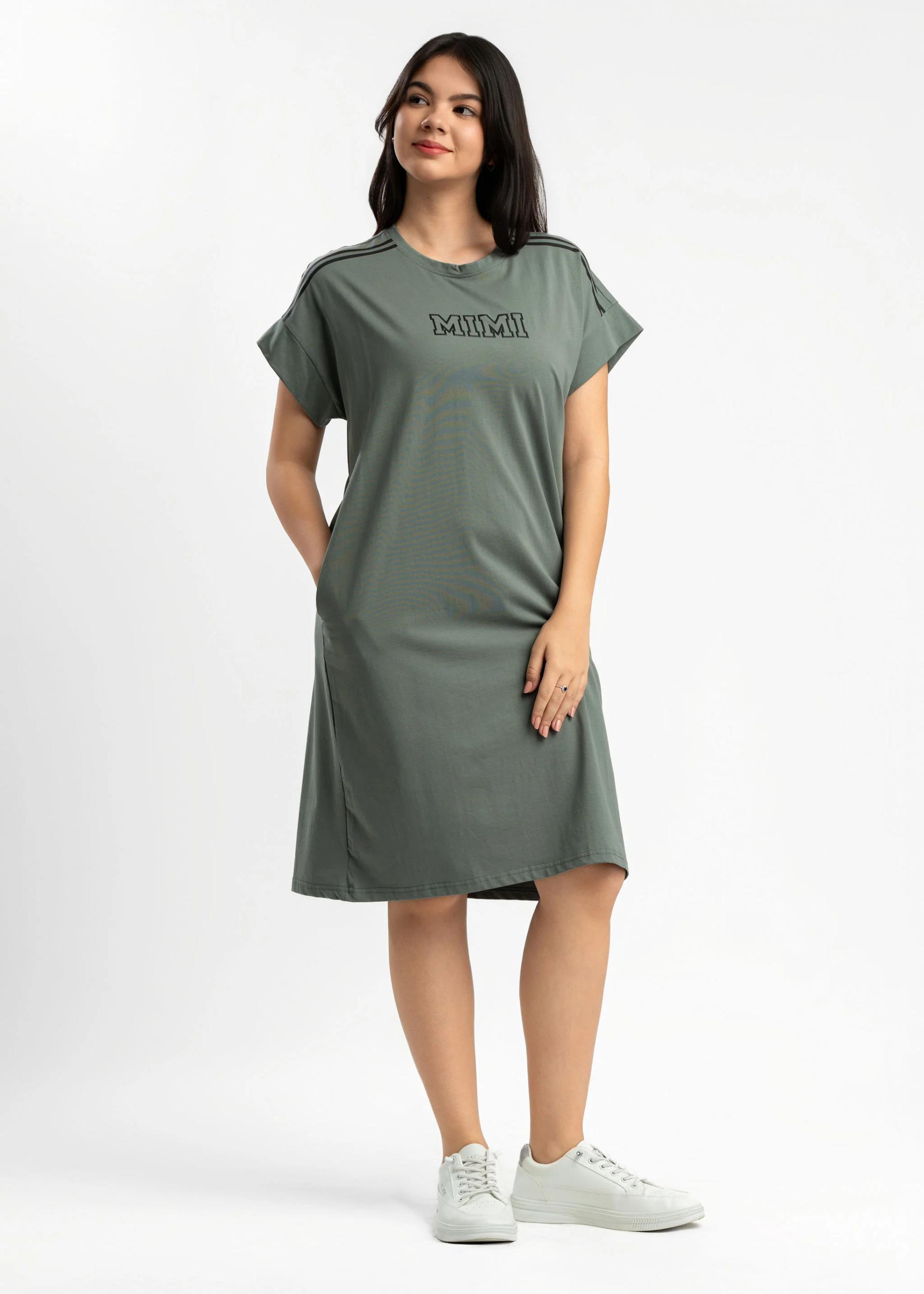 womens-green-graphic-print-tshirt-dress