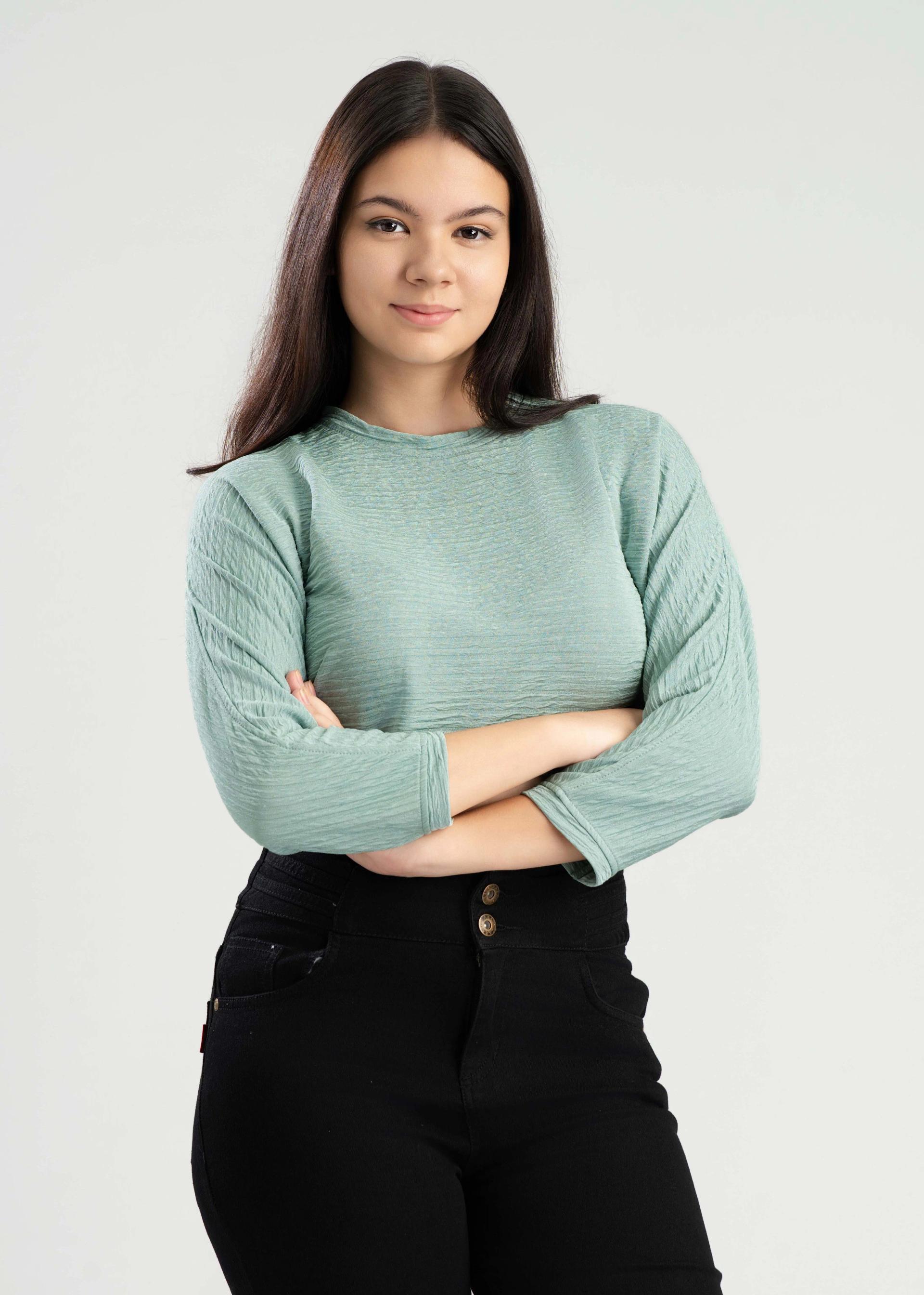 womens-mint-green-waffle-knit-top