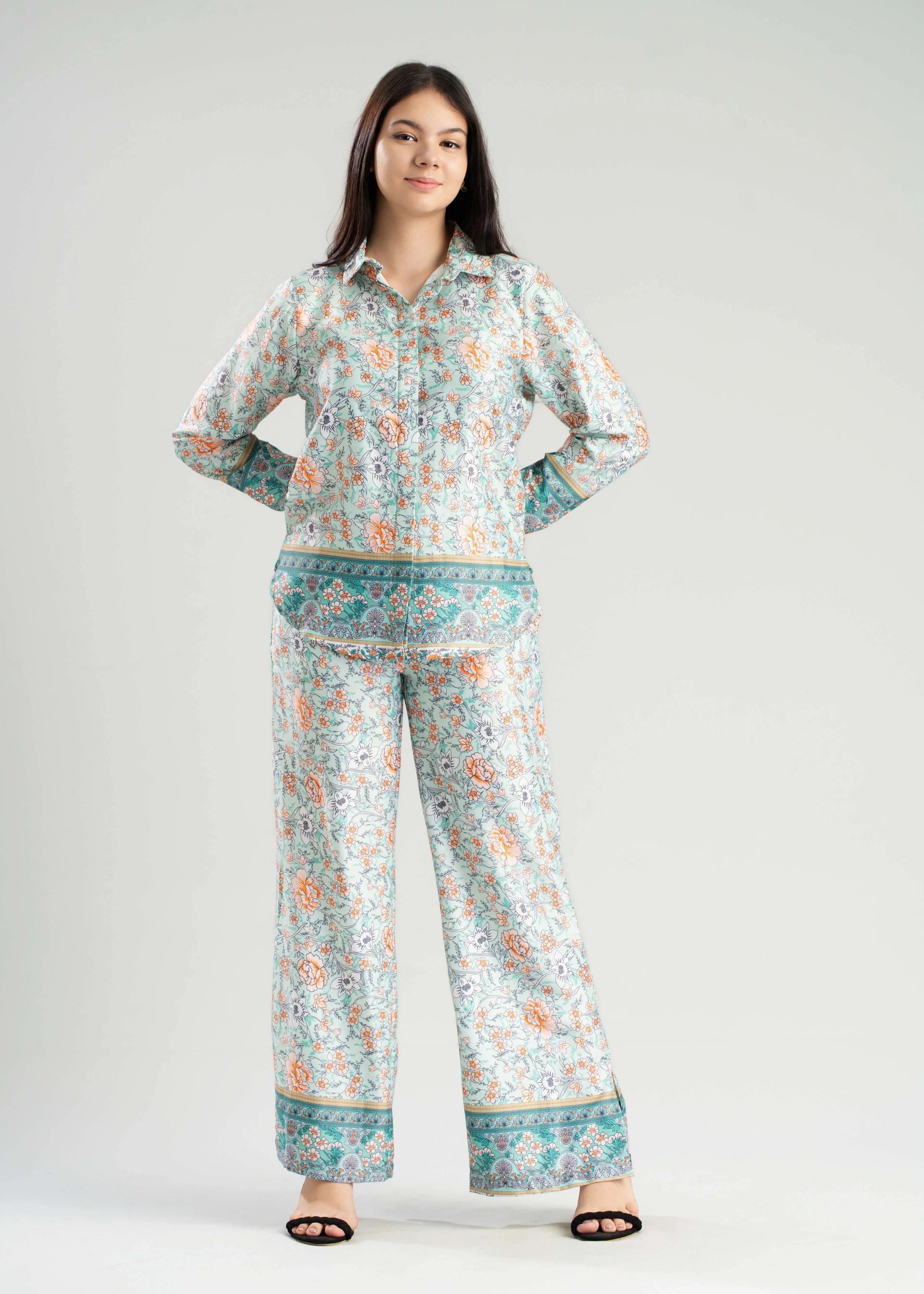 bohemian-floral-print-pajama-long-sleeve-shirt-