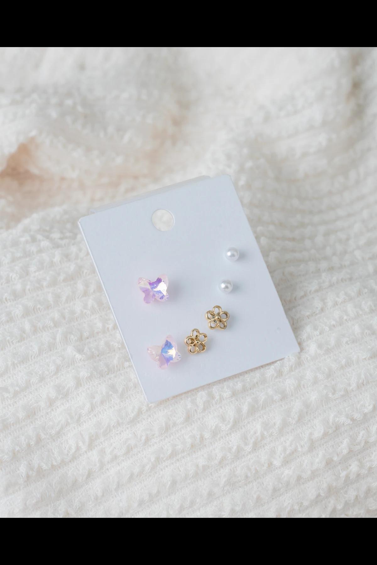 dainty-butterfly-pearl-and-flower-stud-earring-set