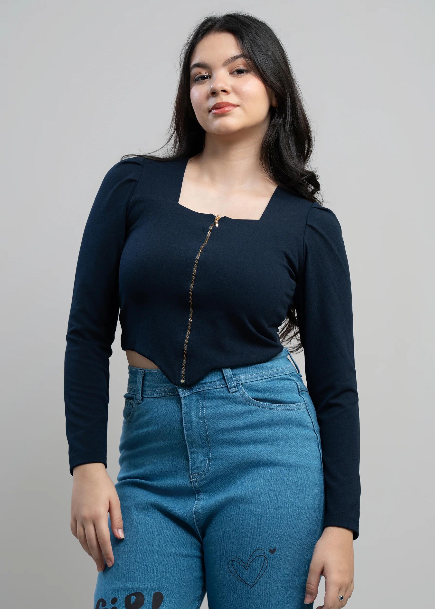 zipup-cropped-ribbed-long-sleeve-top