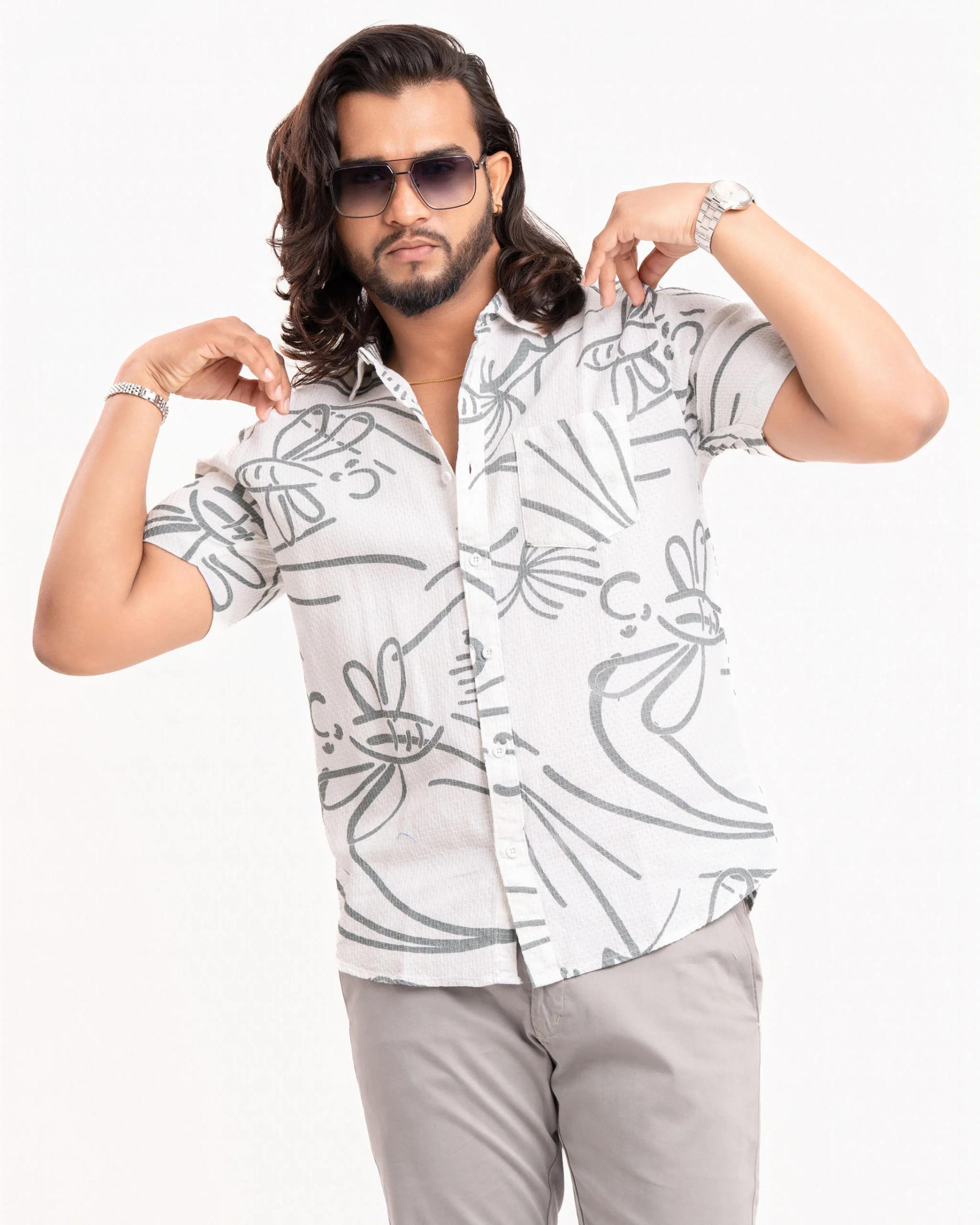 mens-white-cotton-blend-short-sleeve-shirt-