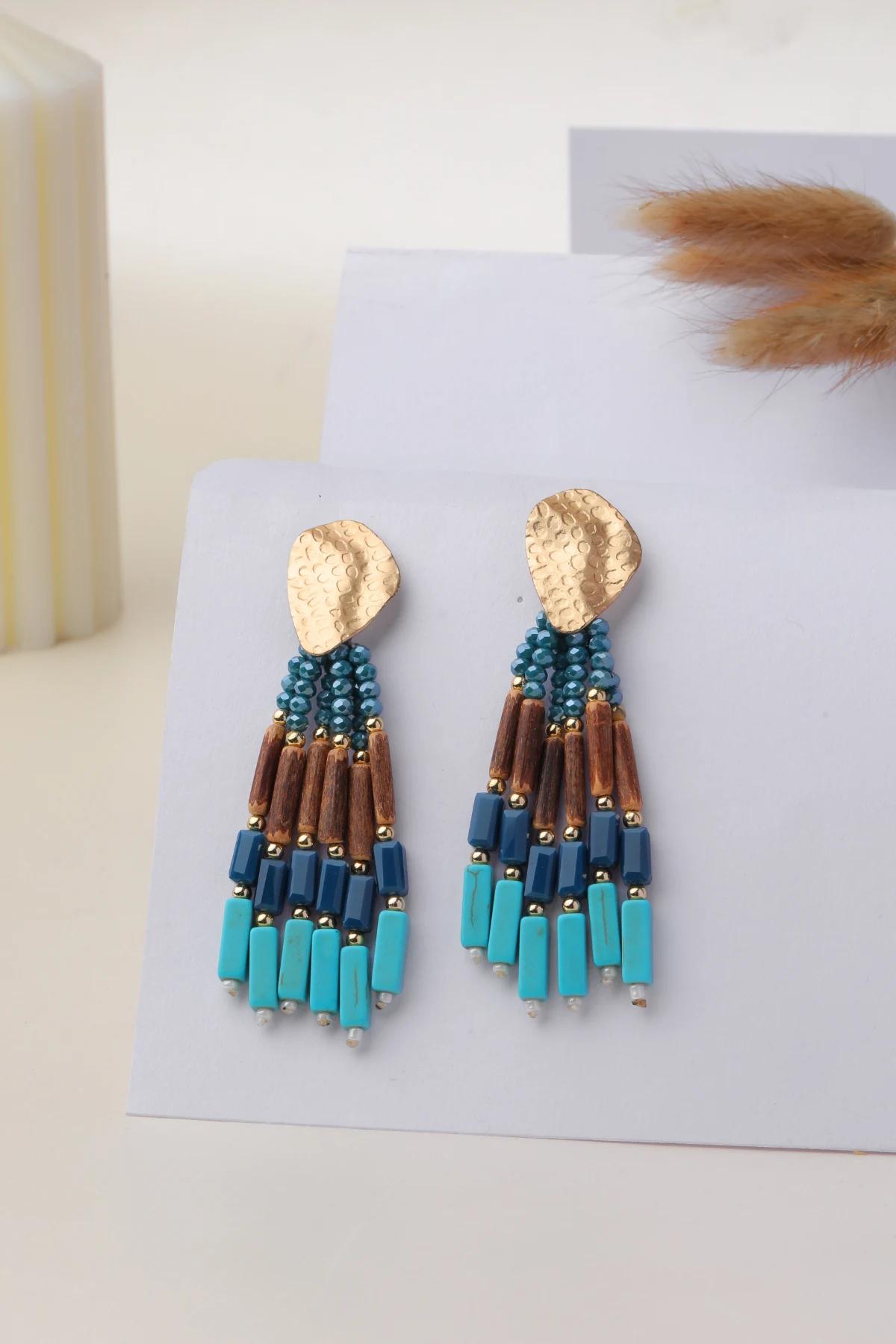kandy-chevron-beaded-tassel-earrings