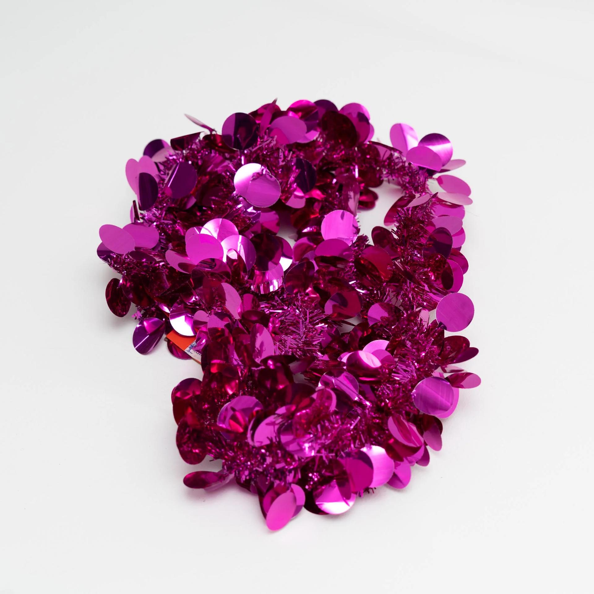 christmas-pink-color-tinsel-garland-