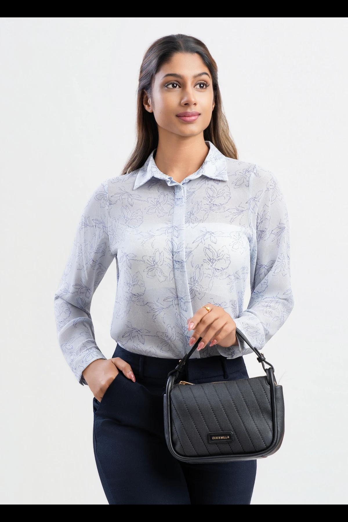 womens-pale-blue-floral-print-button-down-blouse