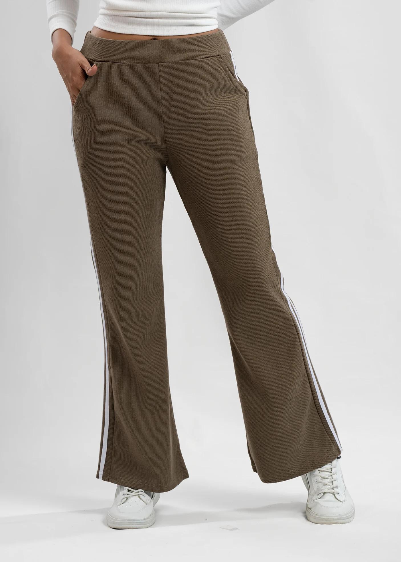 sidestripe-corduroy-flare-pants