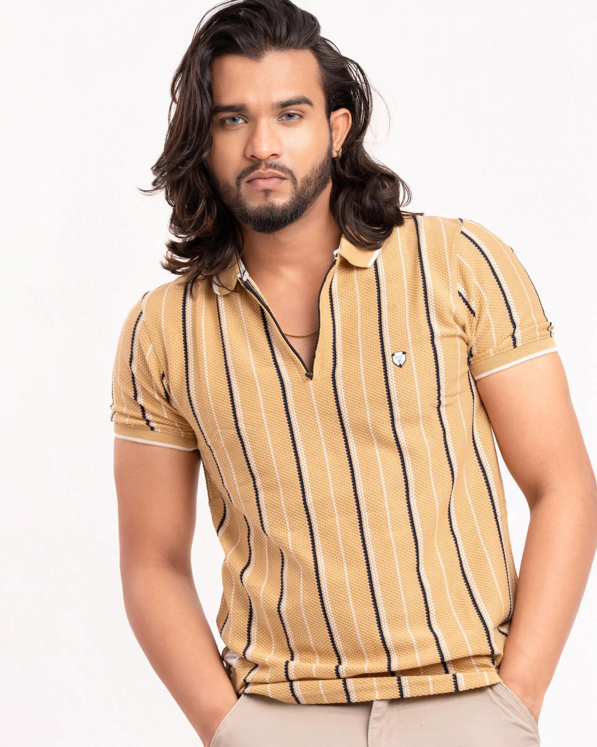 vertical-stripe-tee-with-zipper-neck