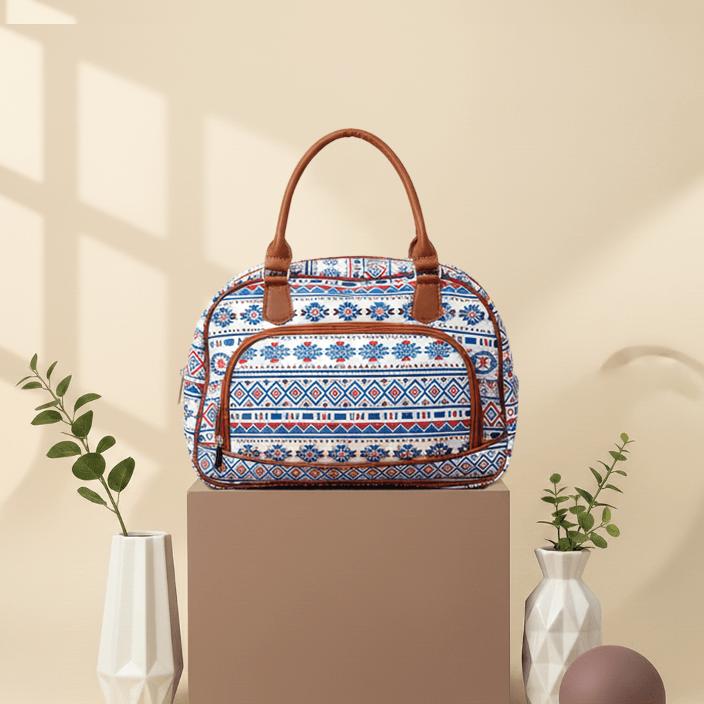 geometric-pattern-weekender-bag