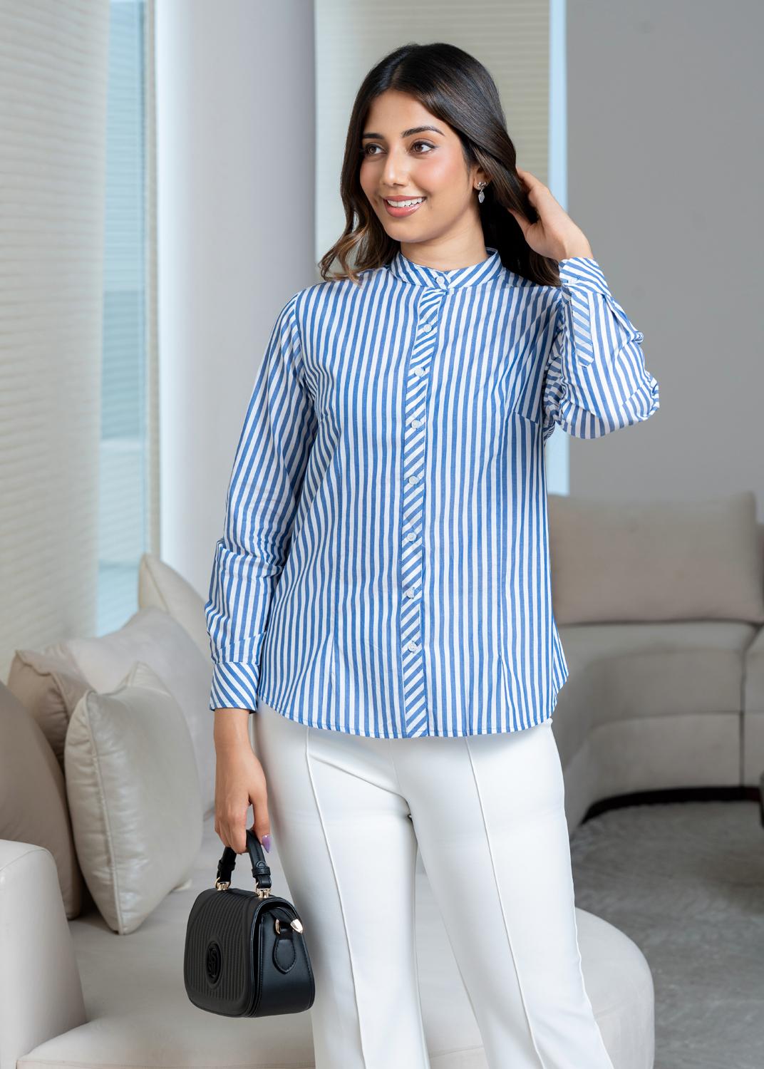 the-winslow-bandcollar-striped-blouse