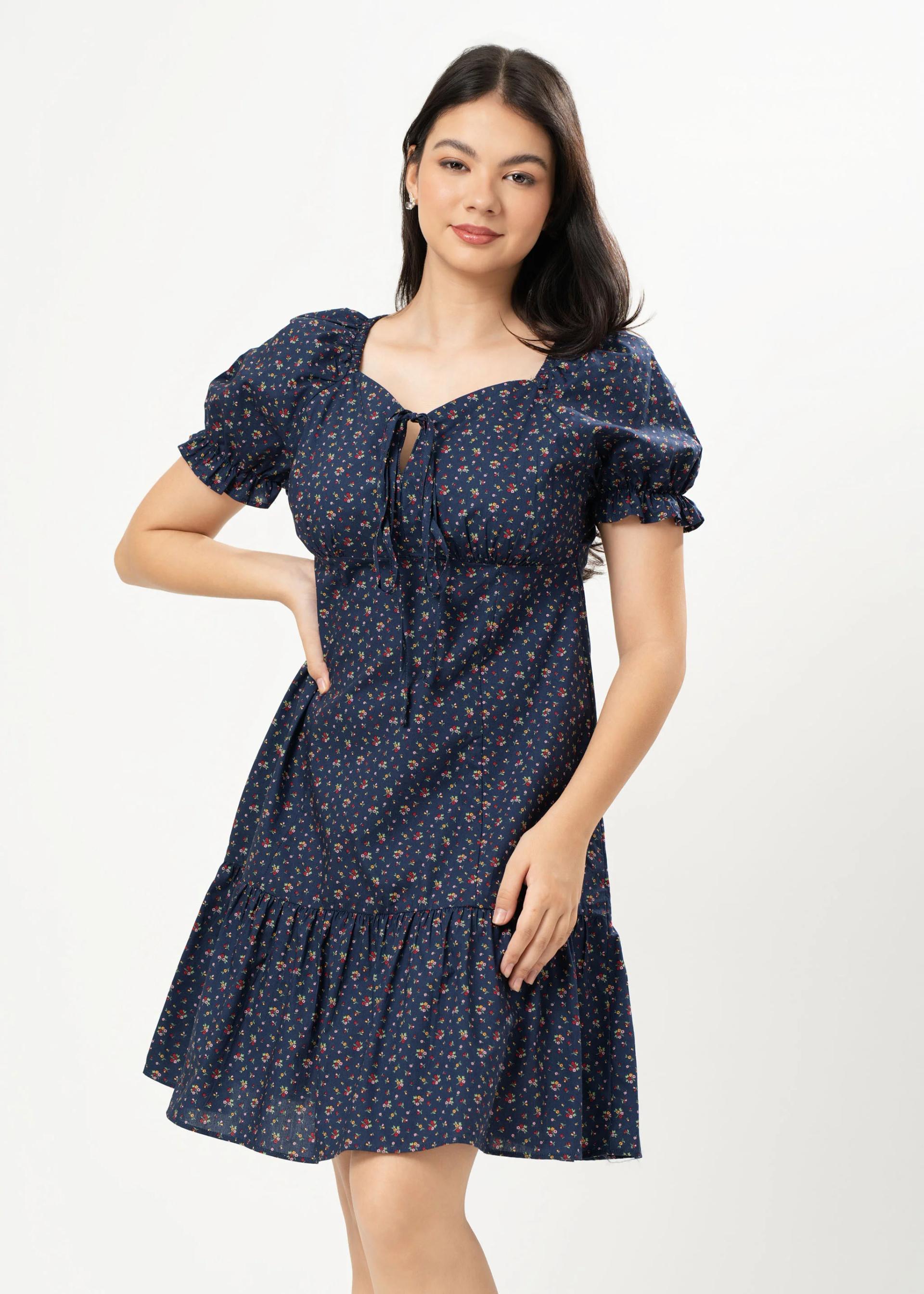 puff-sleeve-ruffle-hem-floral-babydoll-mini-dress-in-navy-blue