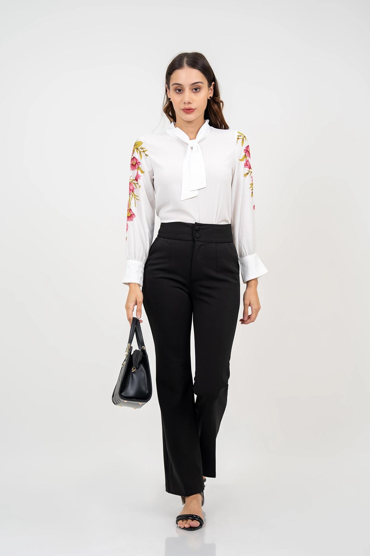 women-printed-floral-tieup-neck-top