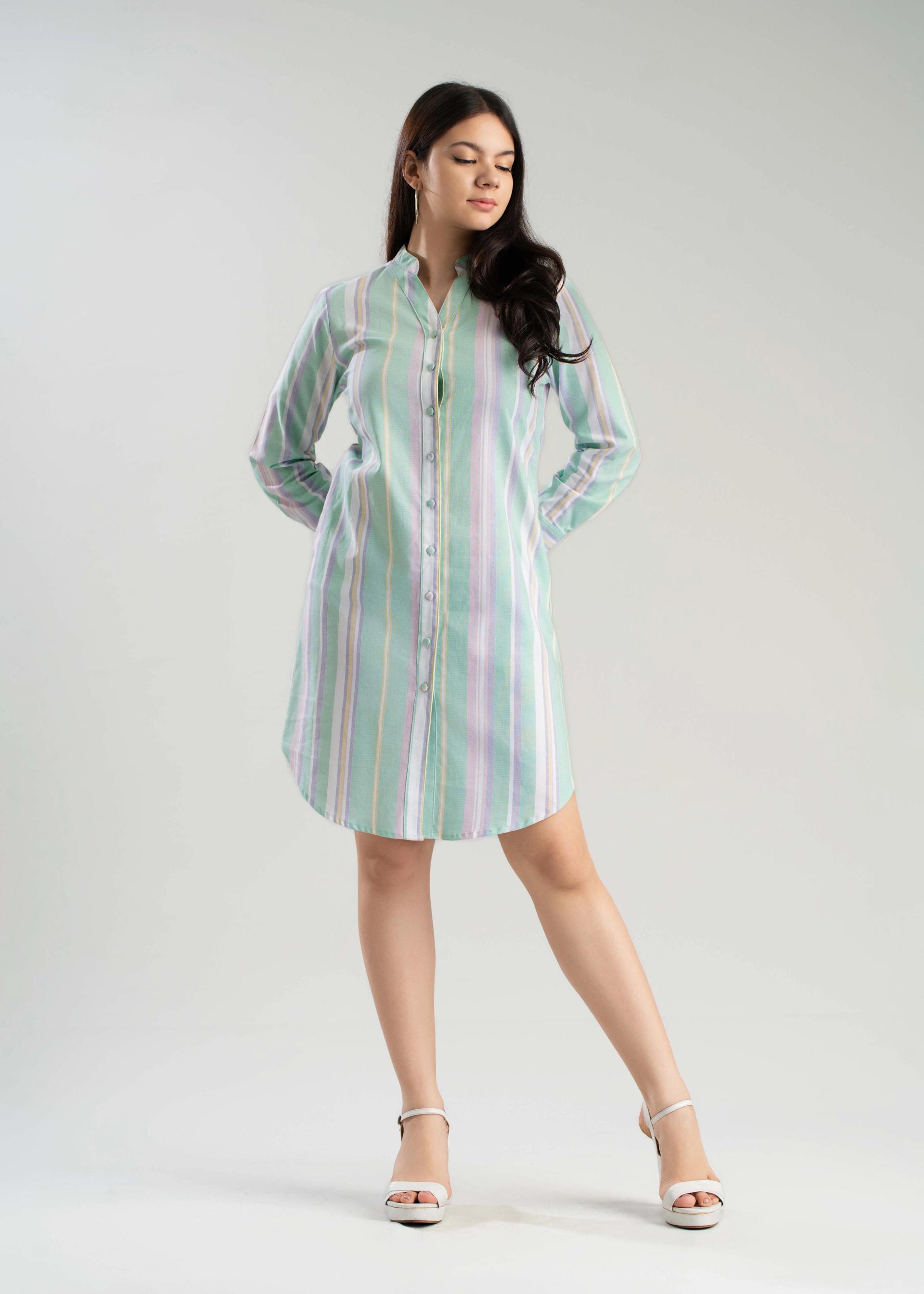 womens-pastel-multicolored-striped-shirt-dress