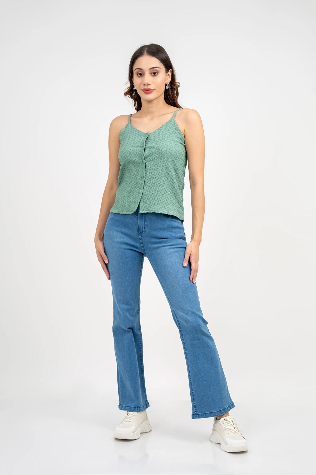 casual-button-down-women-light-green-top