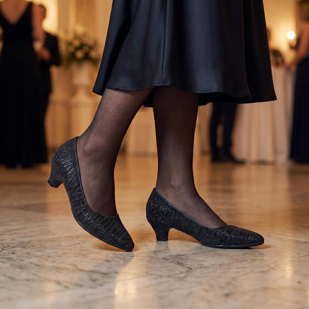 sparkly-black-slipon-court-shoes